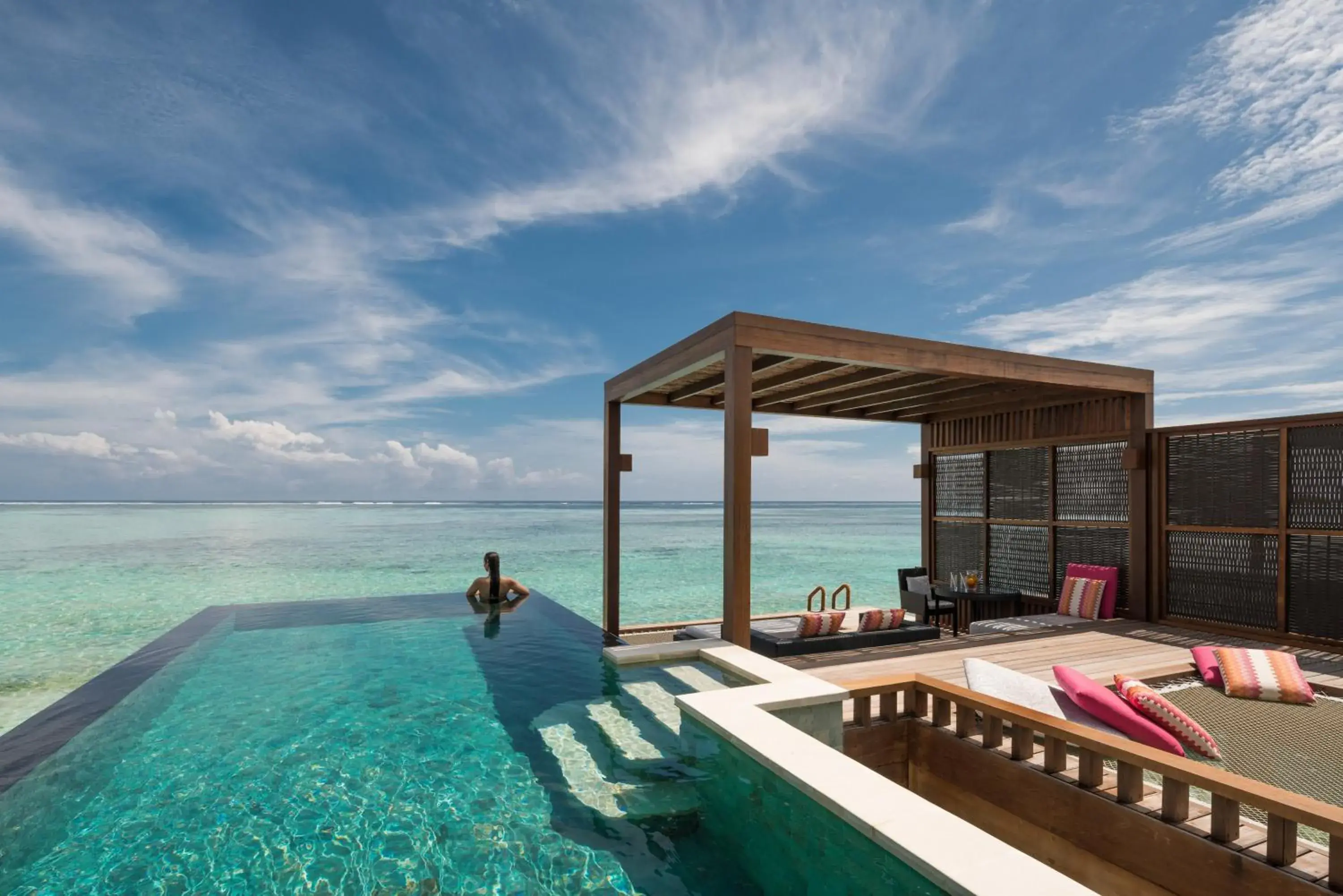 Patio, Swimming Pool in Four Seasons Resort Maldives at Kuda Huraa