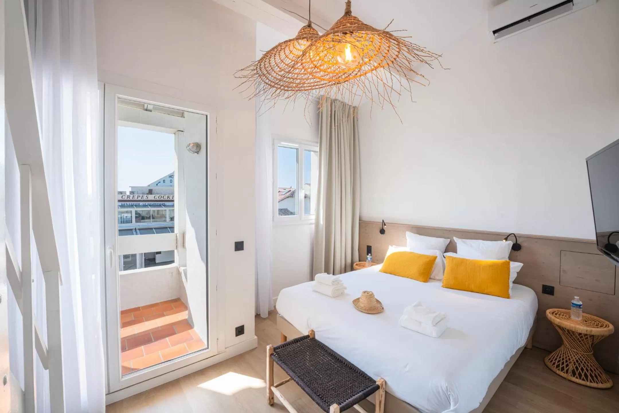 Bed in Hôtel Casa Marina