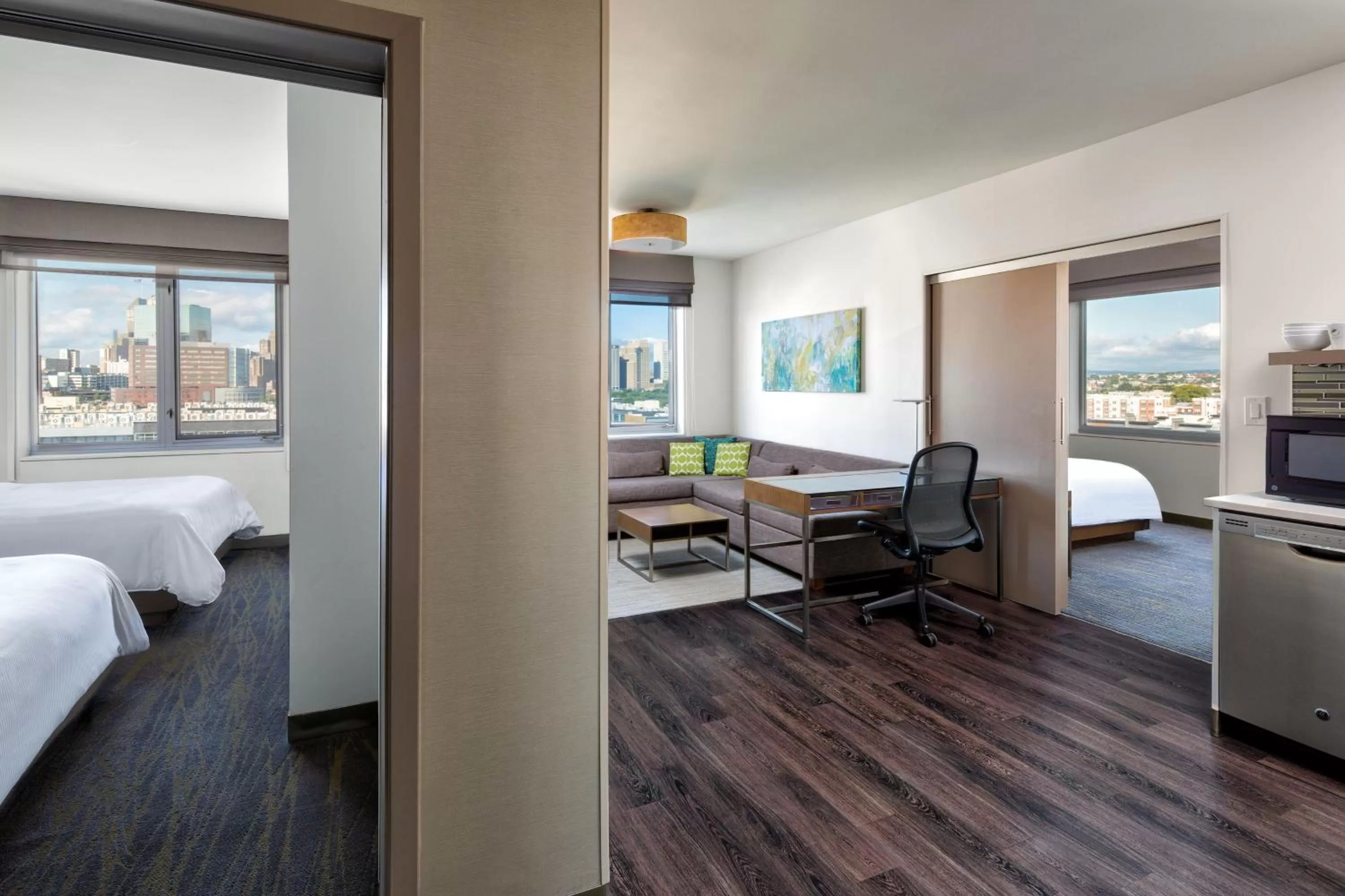 Bedroom, Bed in Element Harrison-Newark