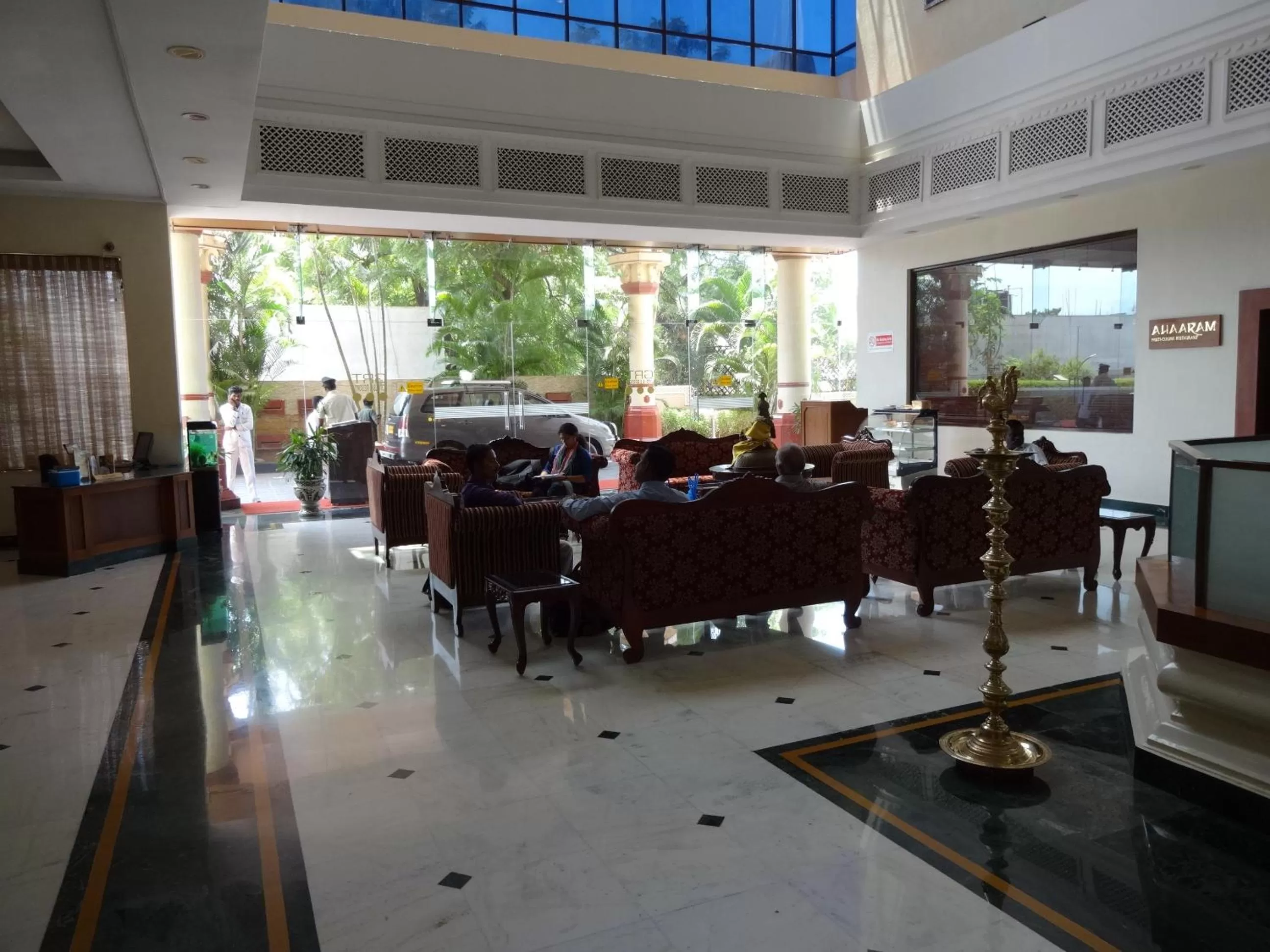 Seating area in Regency Madurai by GRT Hotels