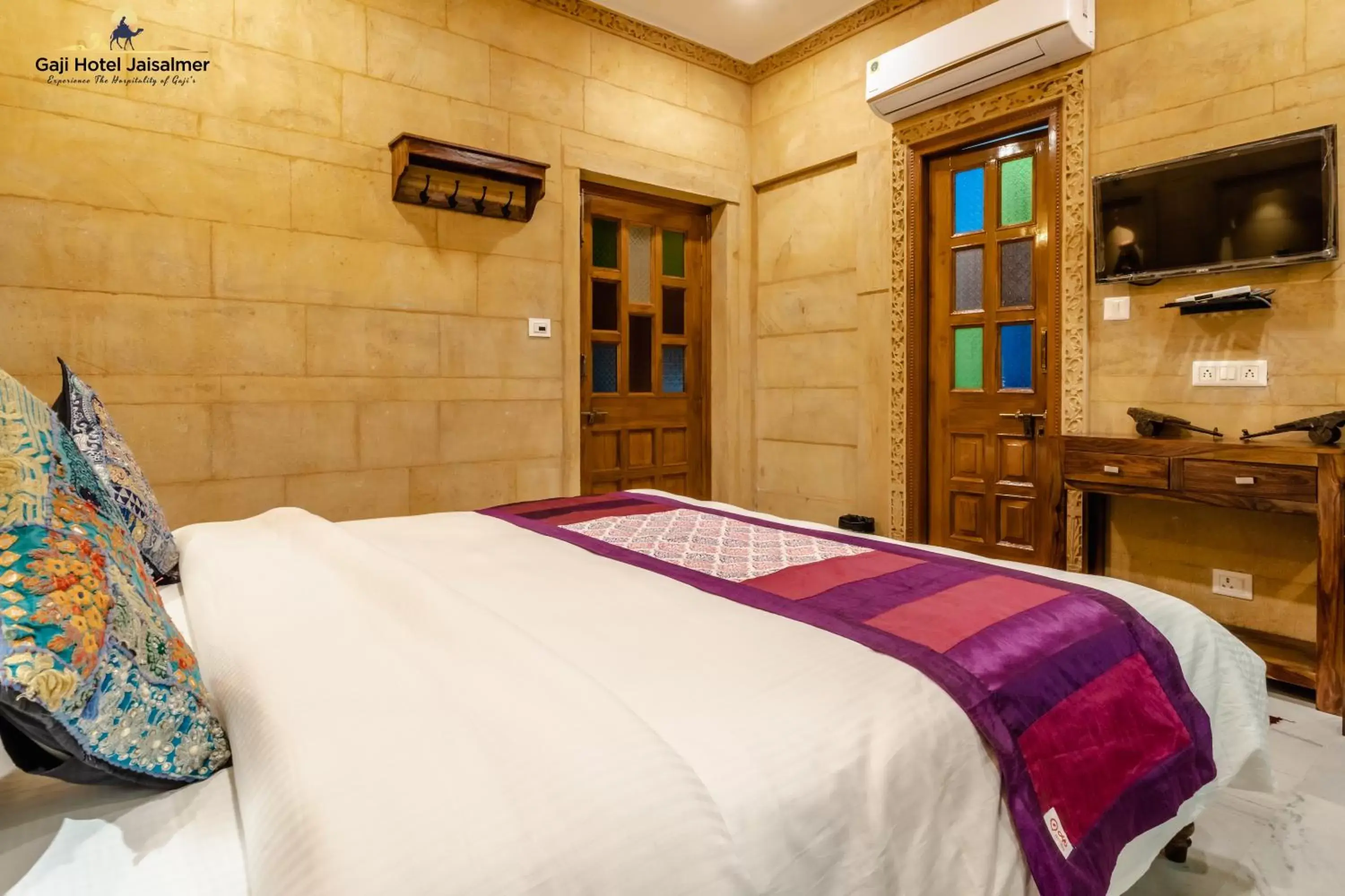 Bed in Gaji Hotel Jaisalmer