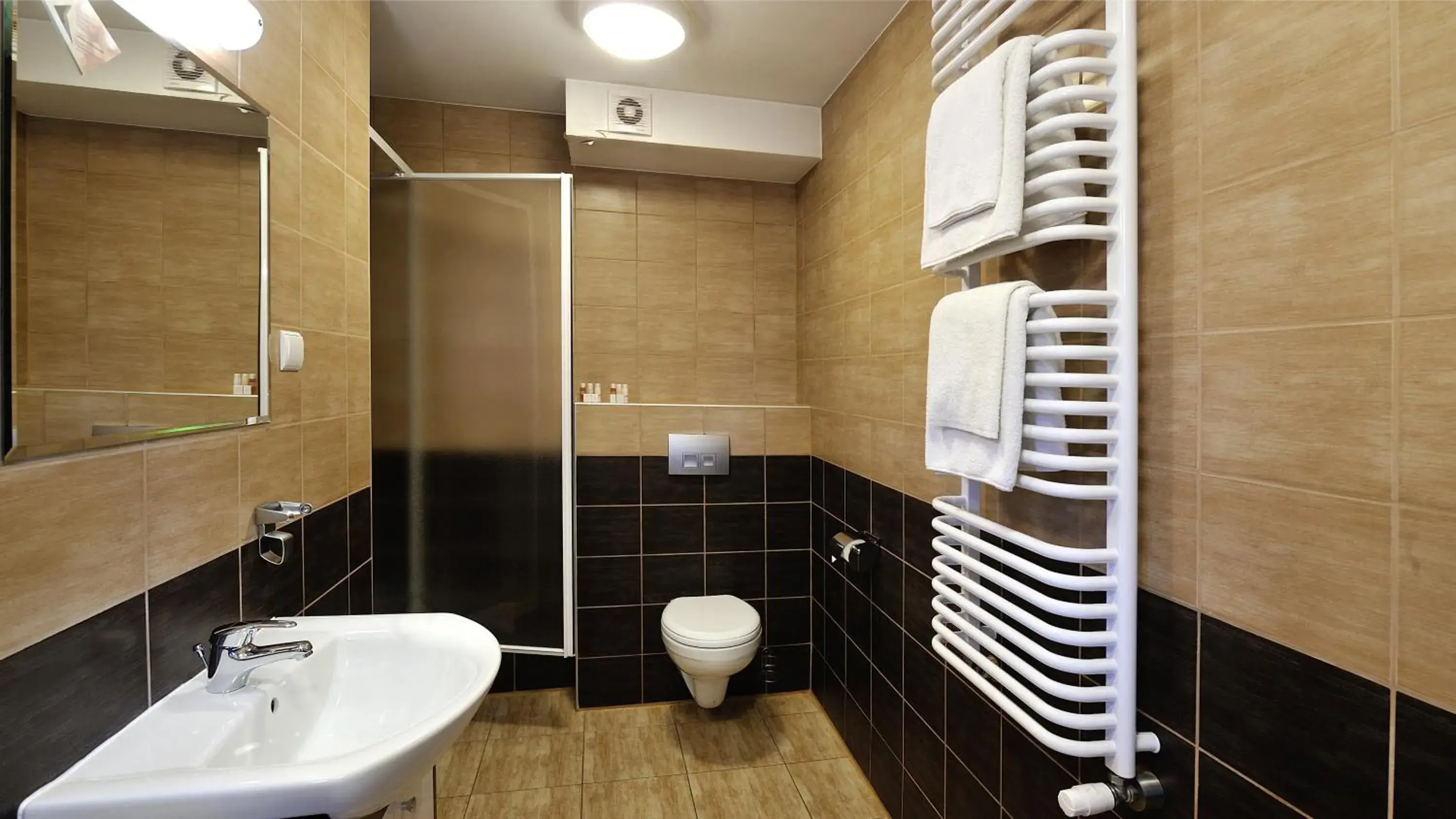 Shower, Bathroom in Hotel Diament Spodek