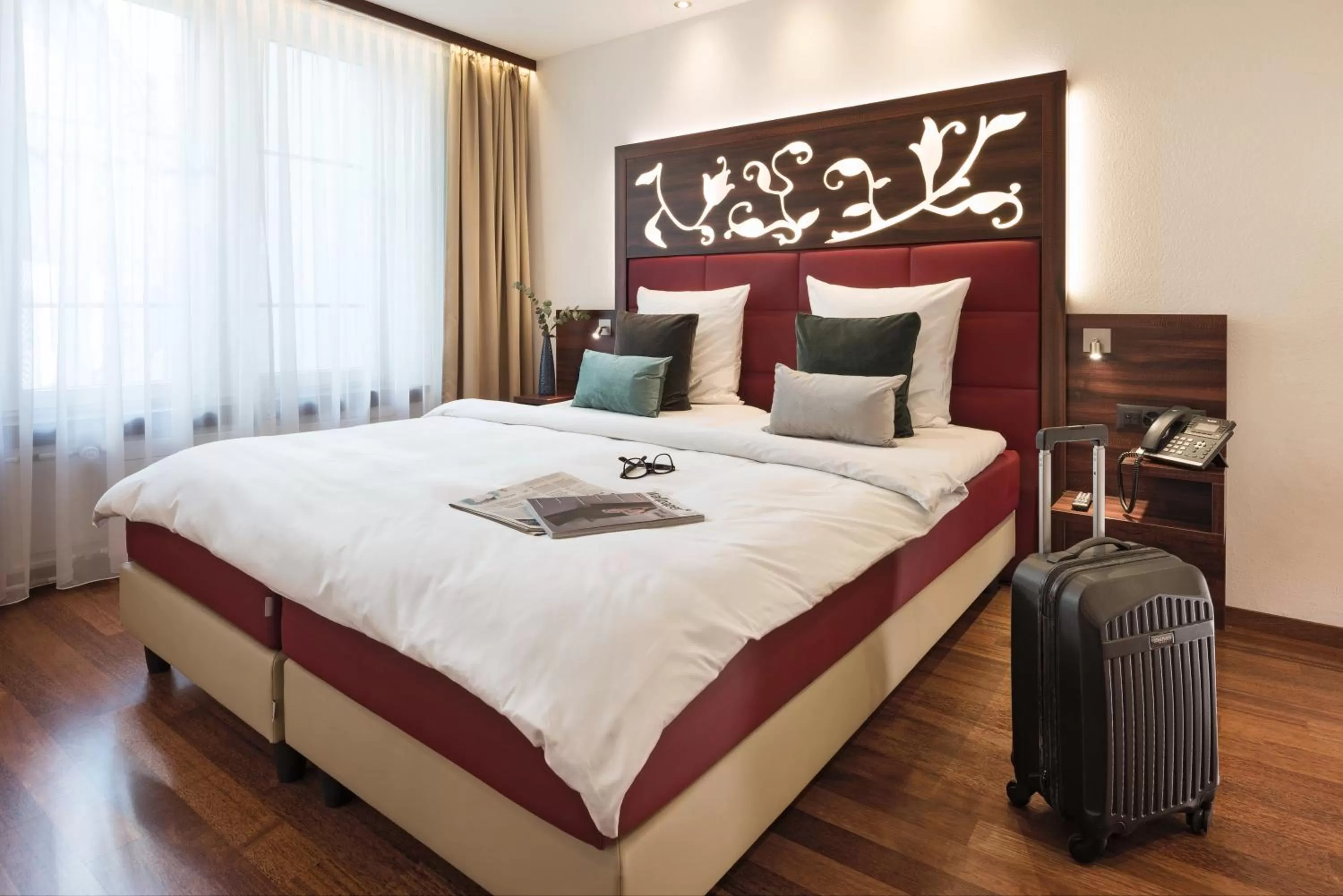 Bedroom, Bed in Hotel Scheuble