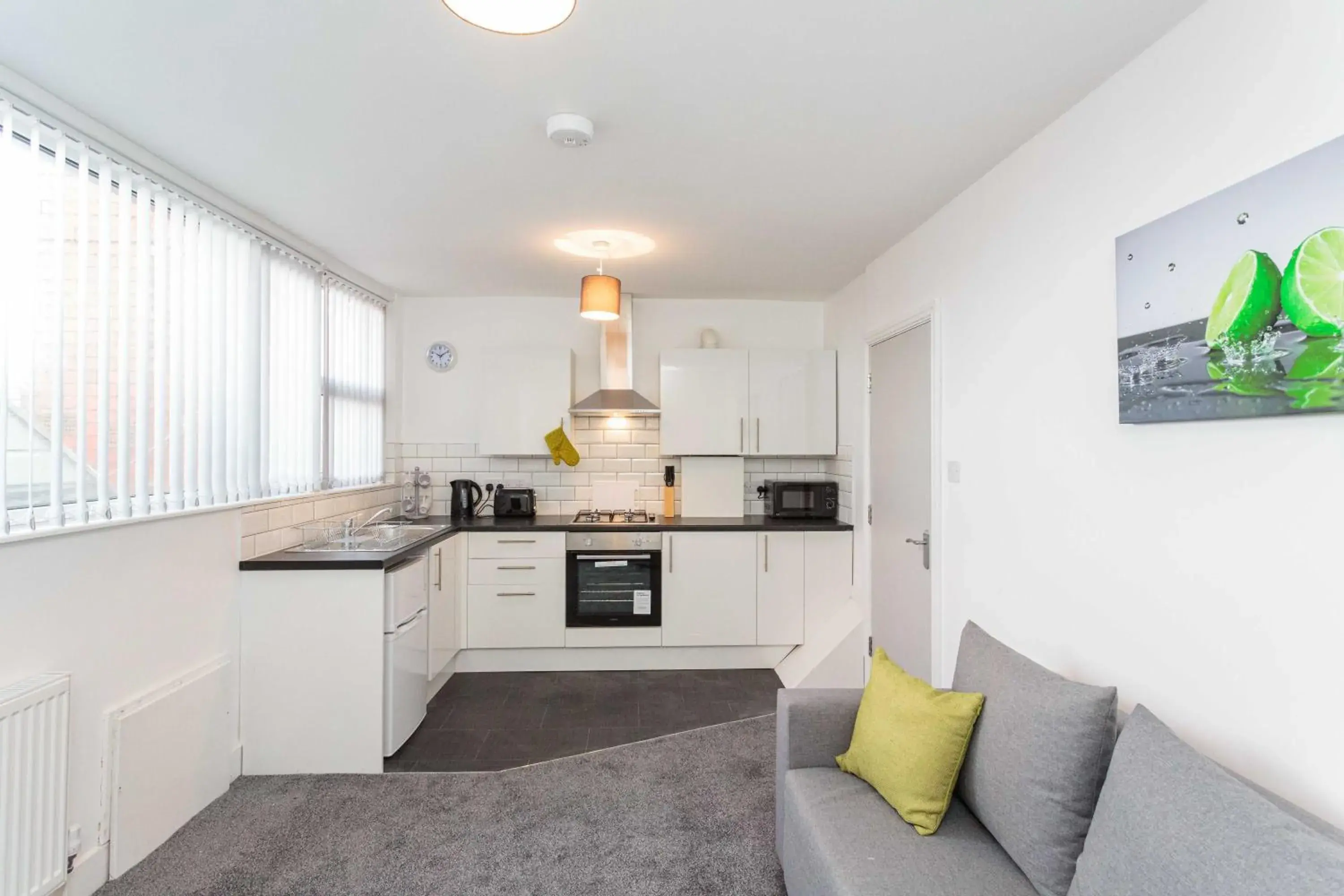 Living room, Kitchen/Kitchenette in Cherry Property - Hornby Road