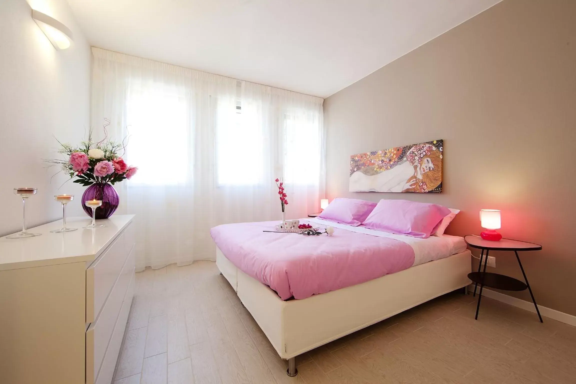 TV and multimedia, Bed in La Farina Apartments