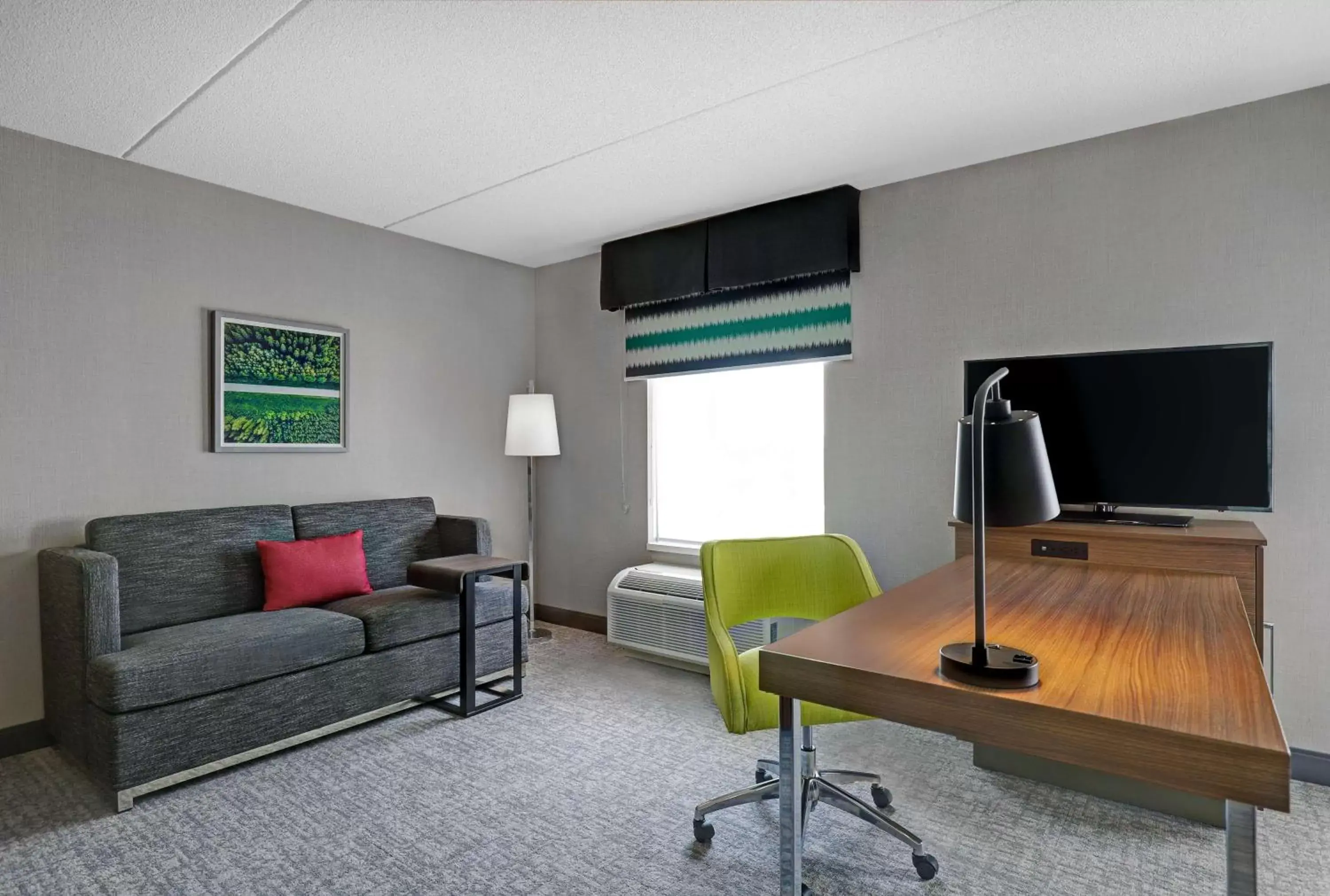 Living room, TV/Entertainment Center in Hampton Inn & Suites Belleville