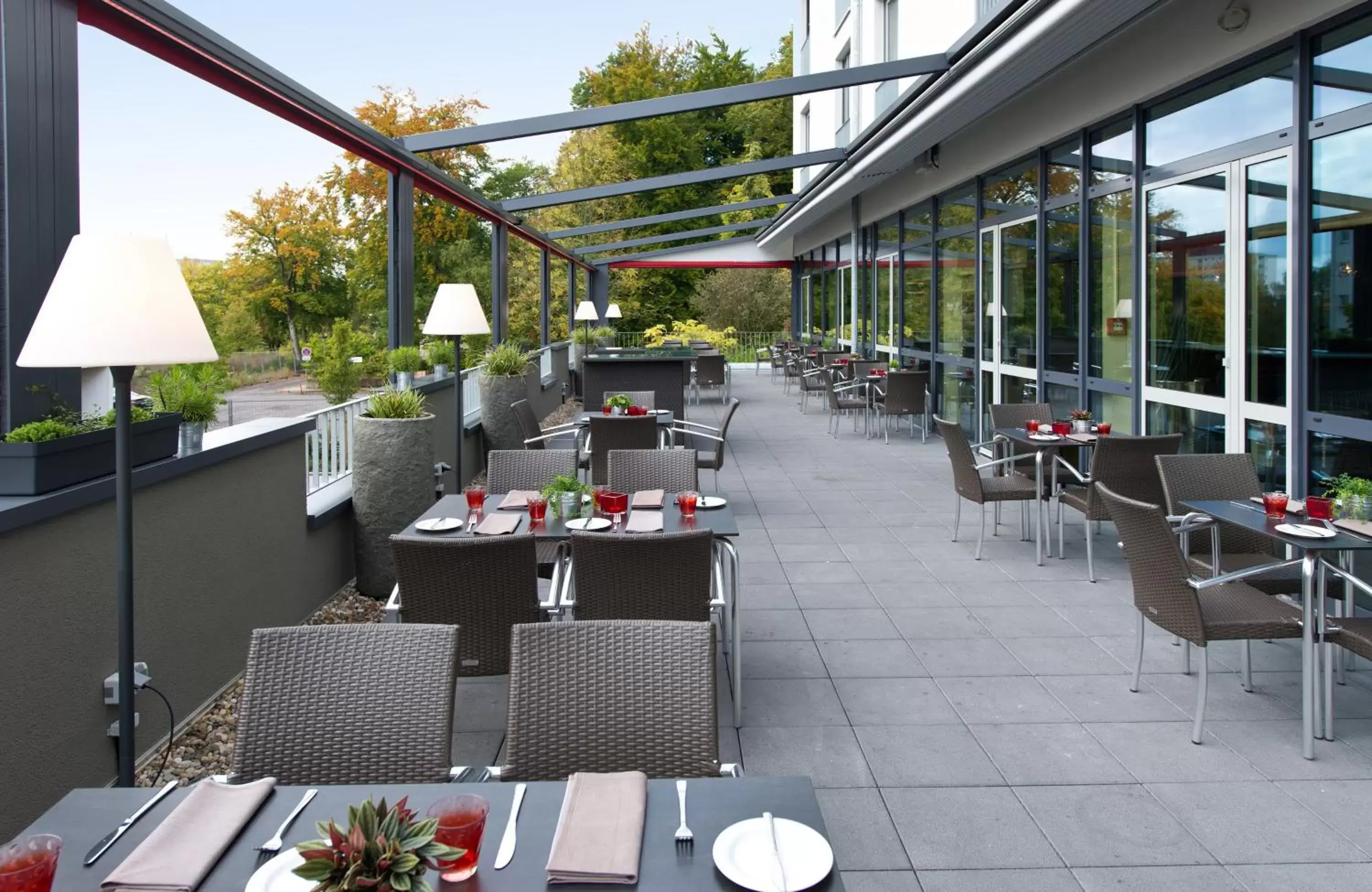 Balcony/Terrace, Restaurant/Places to Eat in Leonardo Hotel Völklingen-Saarbrücken