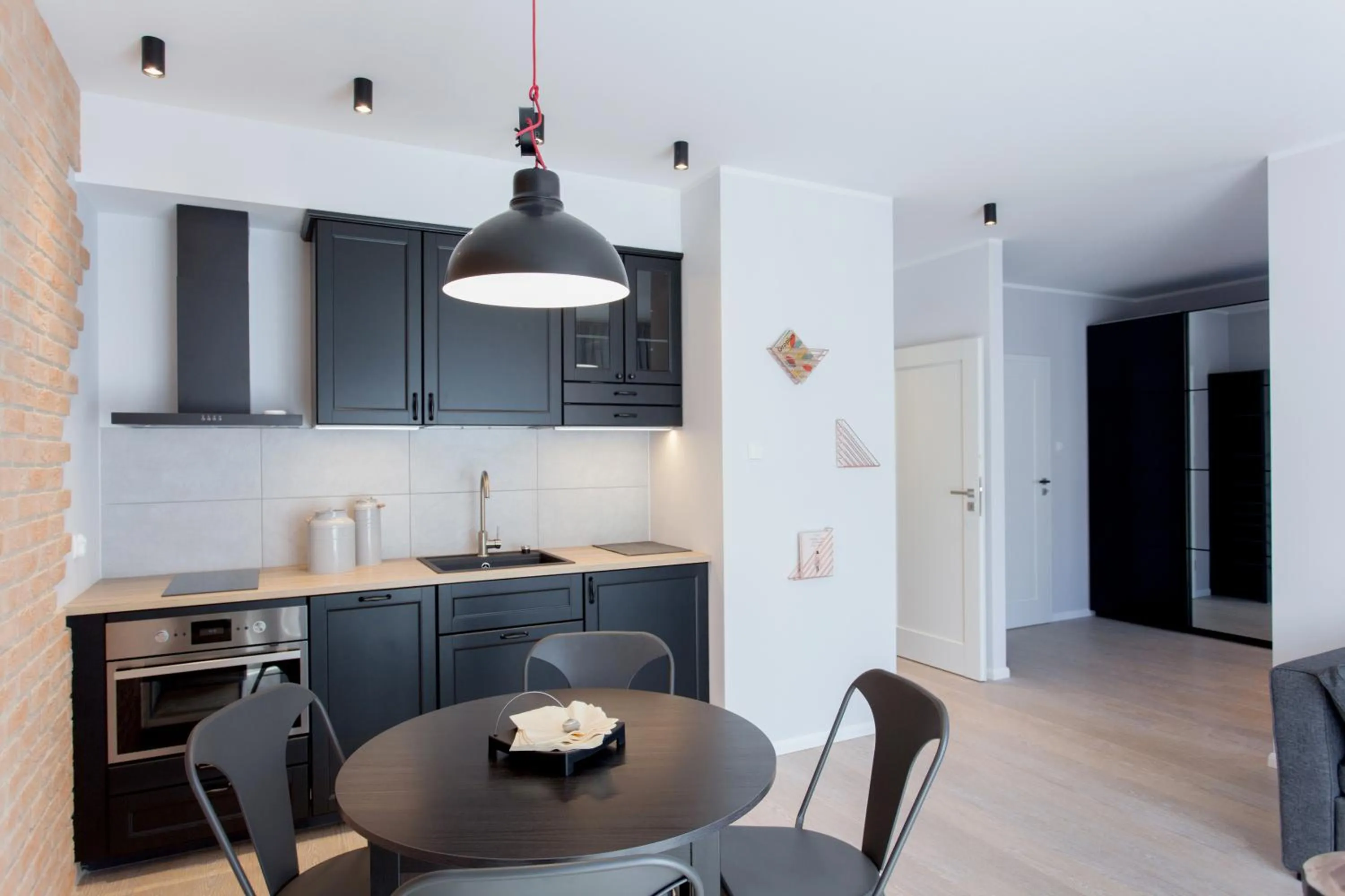 Kitchen or kitchenette in GRANO APARTMENTS Gdańsk Motława SPA & Wellness