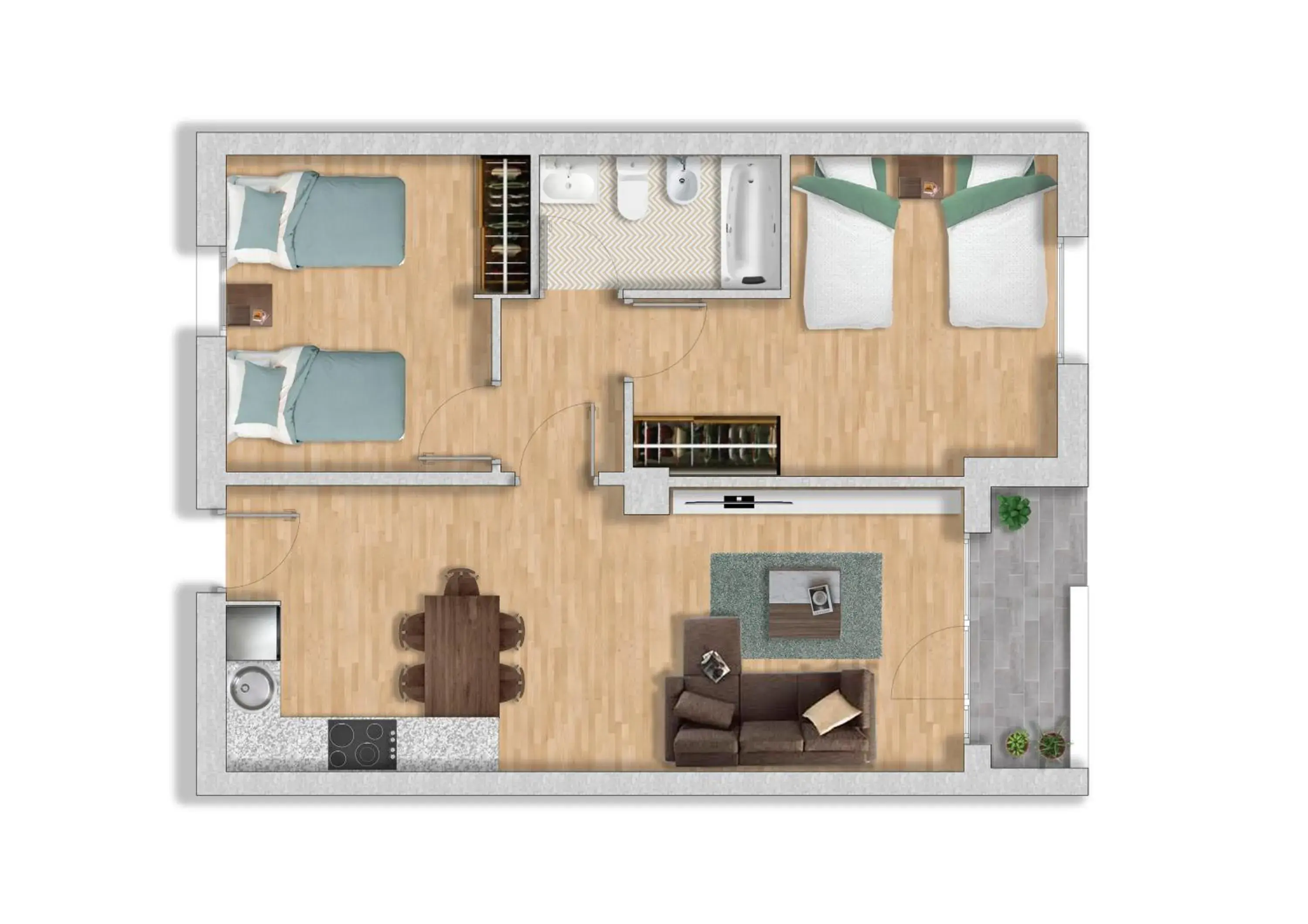 Photo of the whole room, Floor Plan in Apartaments Els Llorers