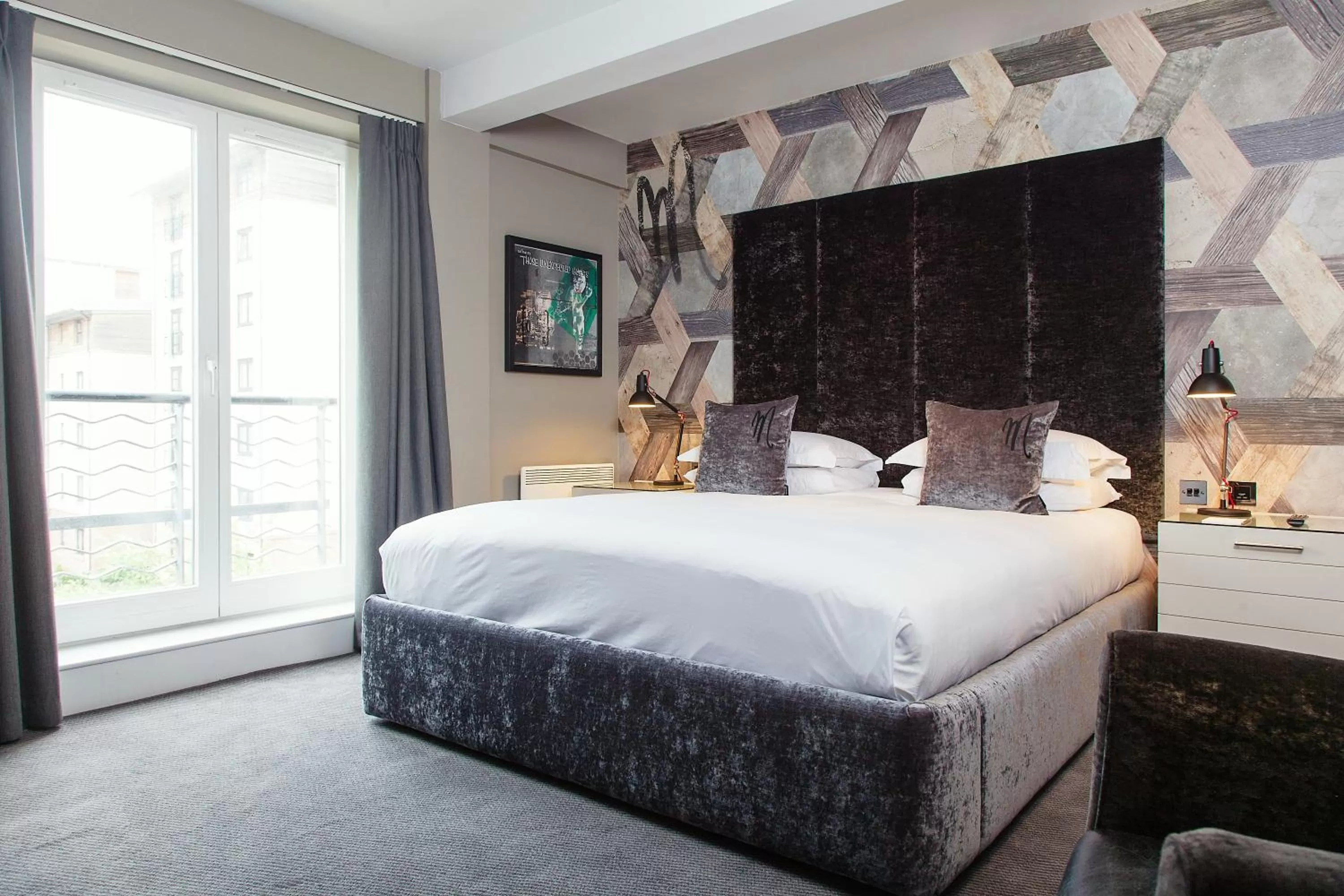Bedroom, Bed in Malmaison Edinburgh