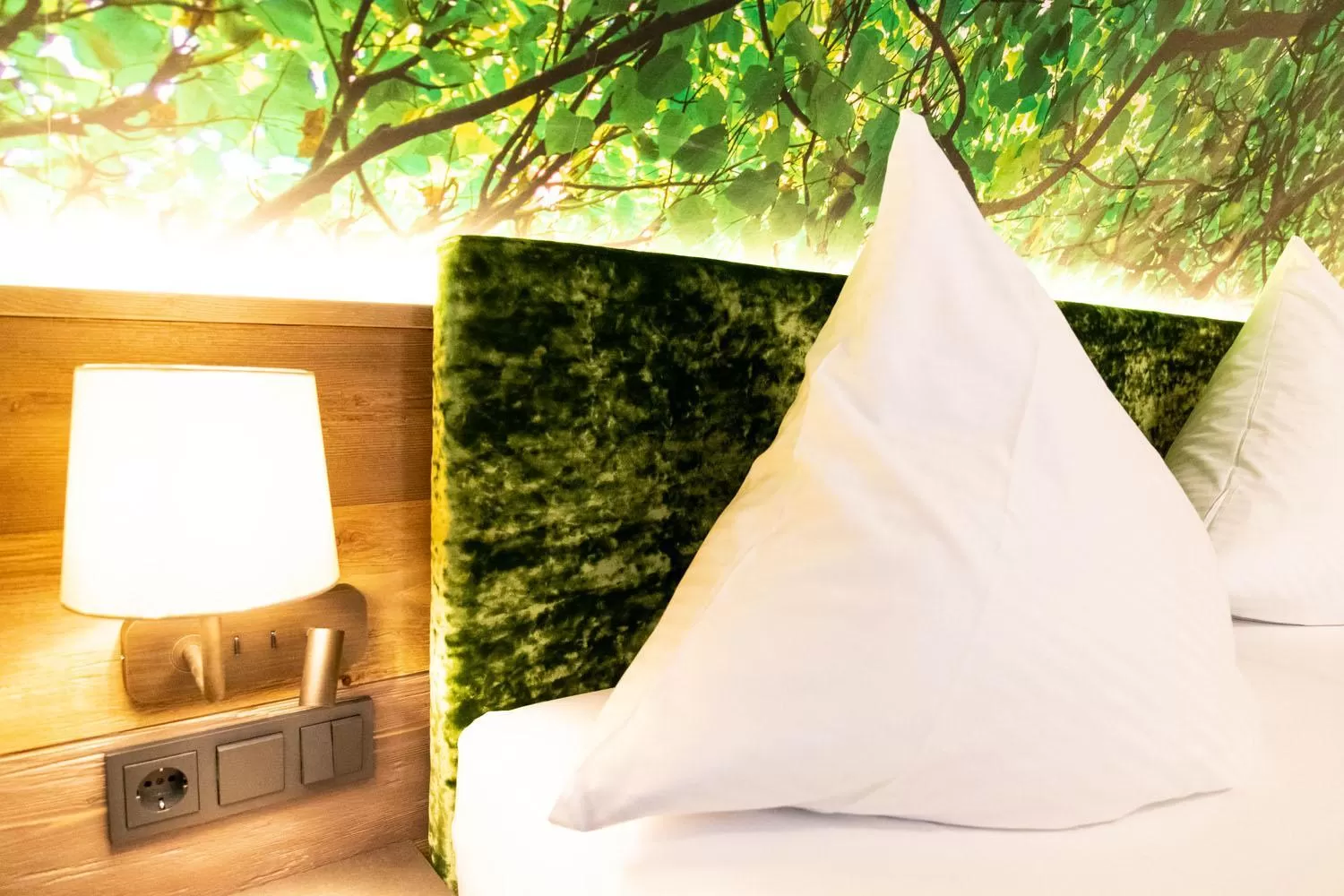 Bed in Hotel Waldmühle