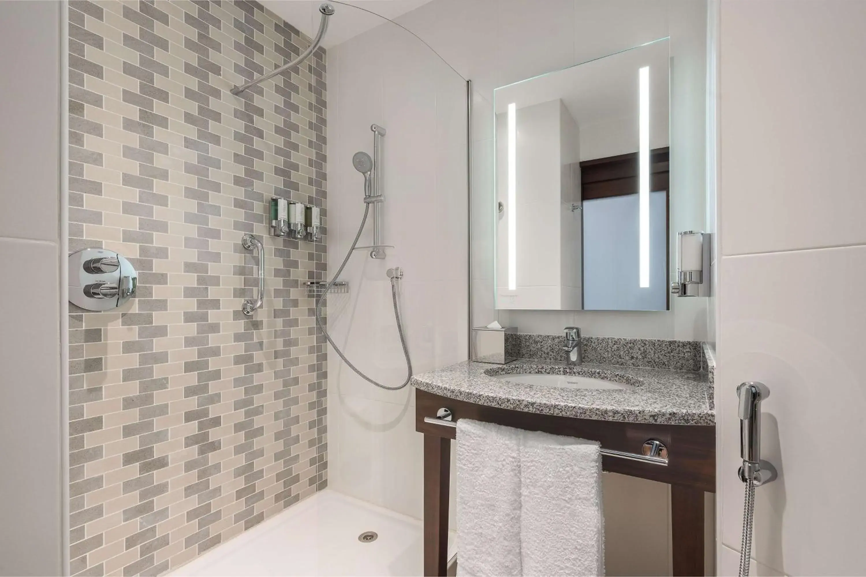 Bathroom in Hampton By Hilton Dubai Al Barsha Bathroom in Hampton By Hilton Dubai Al Barsha