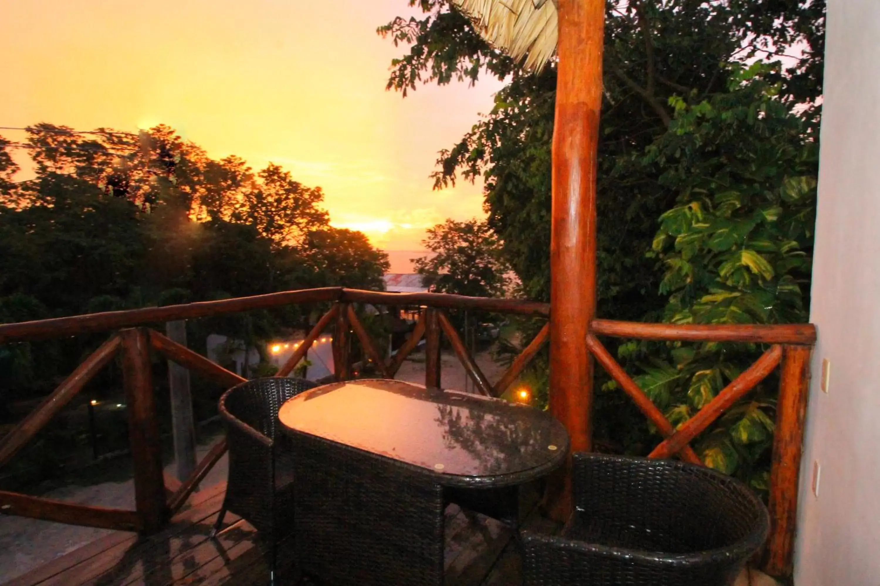 Balcony/Terrace in Hotel Pancho Villas Bacalar Vista a Laguna