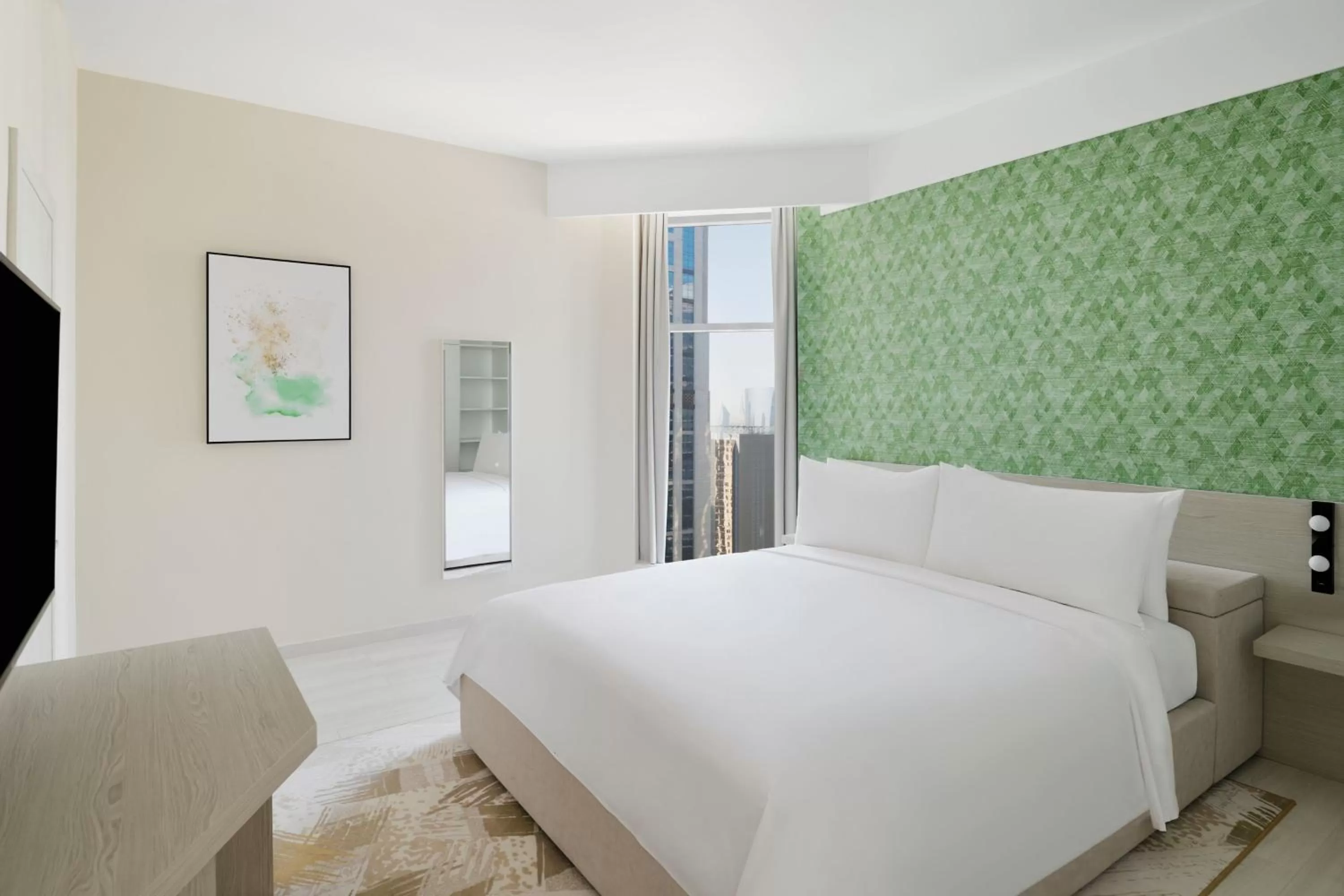 Bedroom, Bed in Element by Westin West Bay Doha