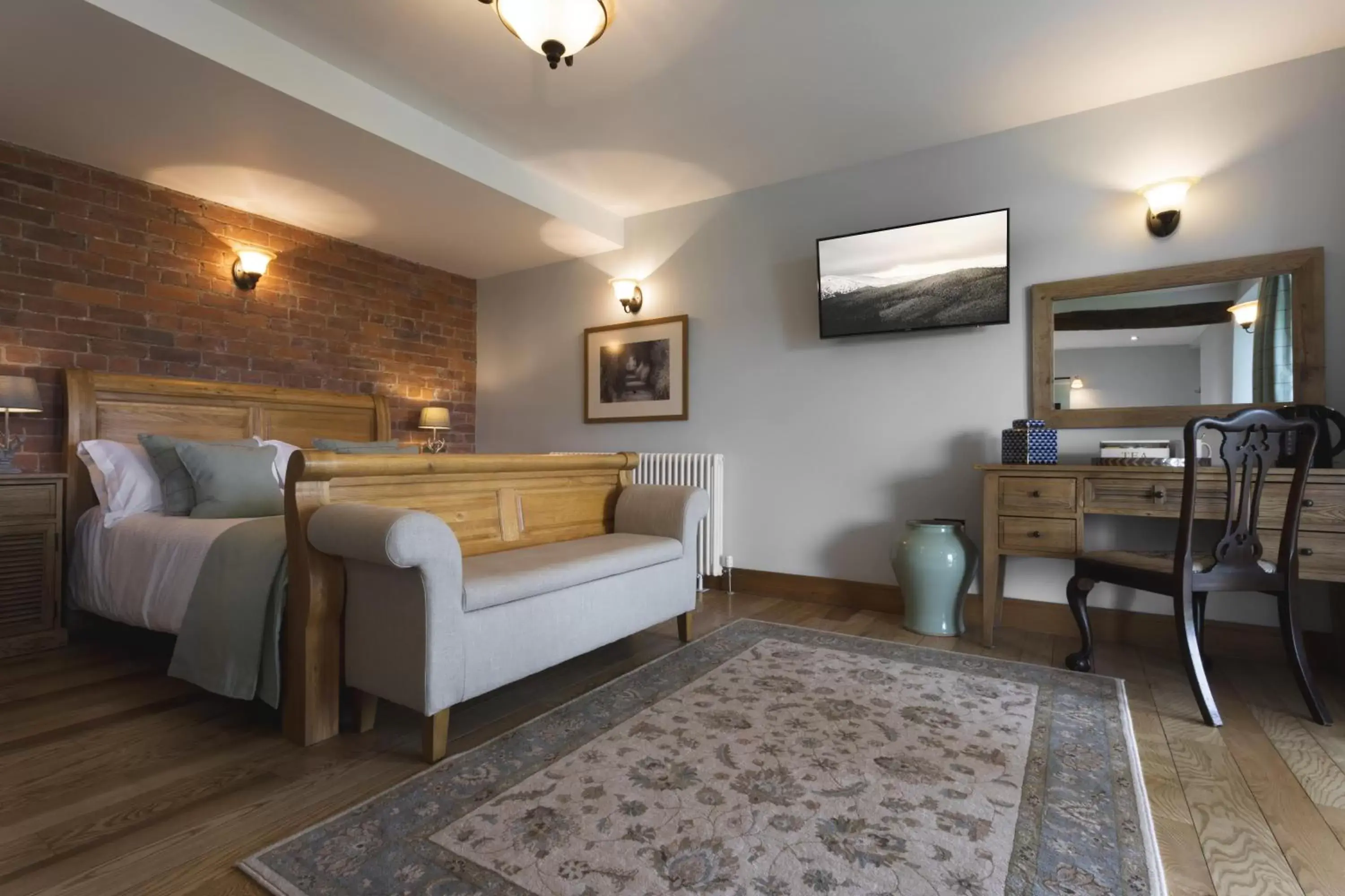 Bed, Seating Area in Lyth Valley Country House