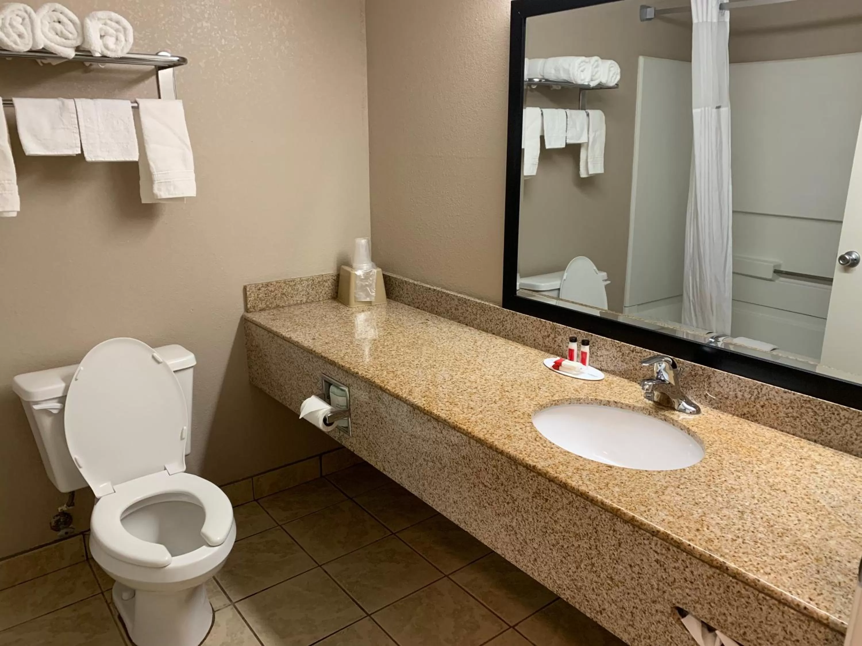 Toilet in Super 8 by Wyndham Hernando