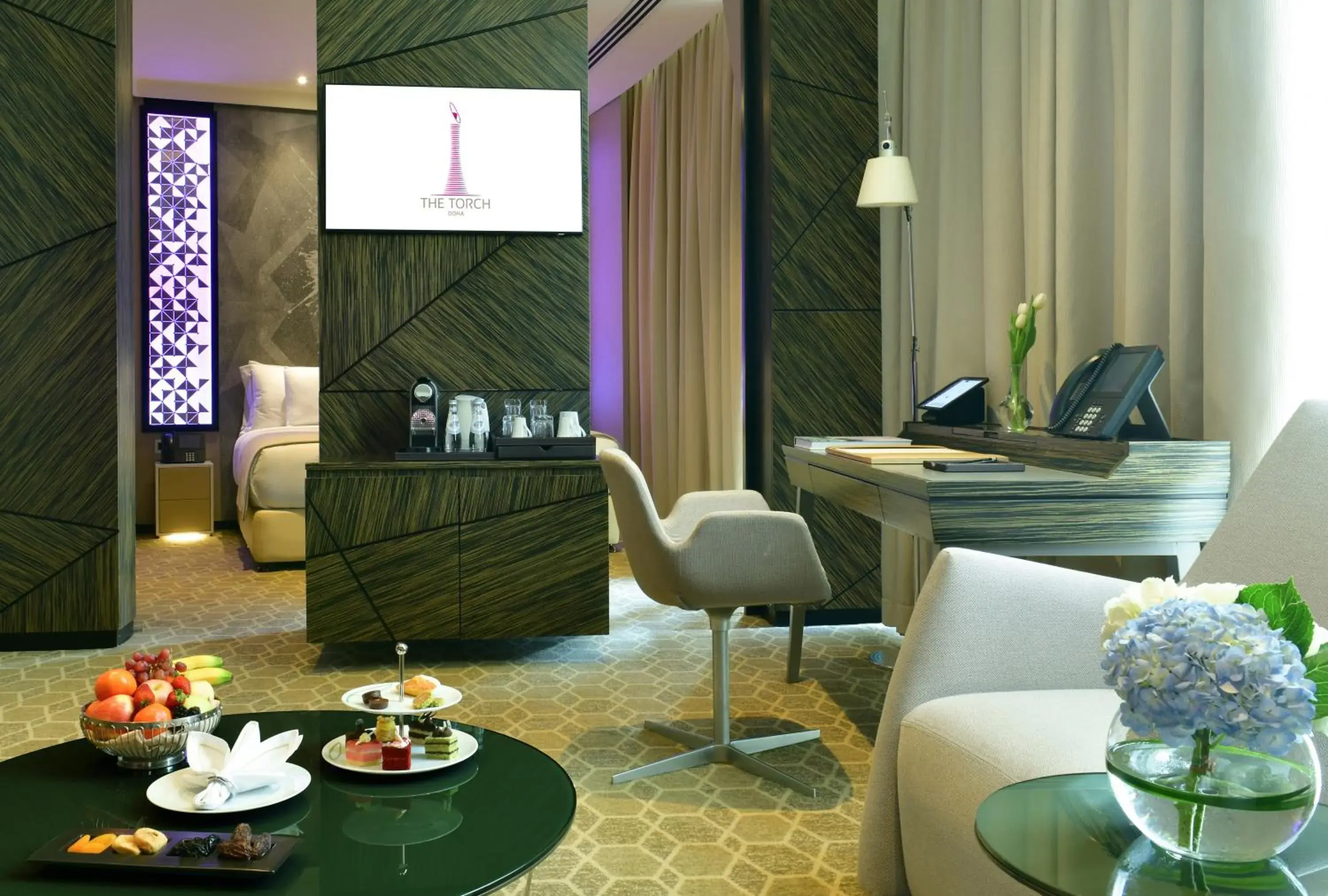 Living room in The Torch Doha Living room in The Torch Doha