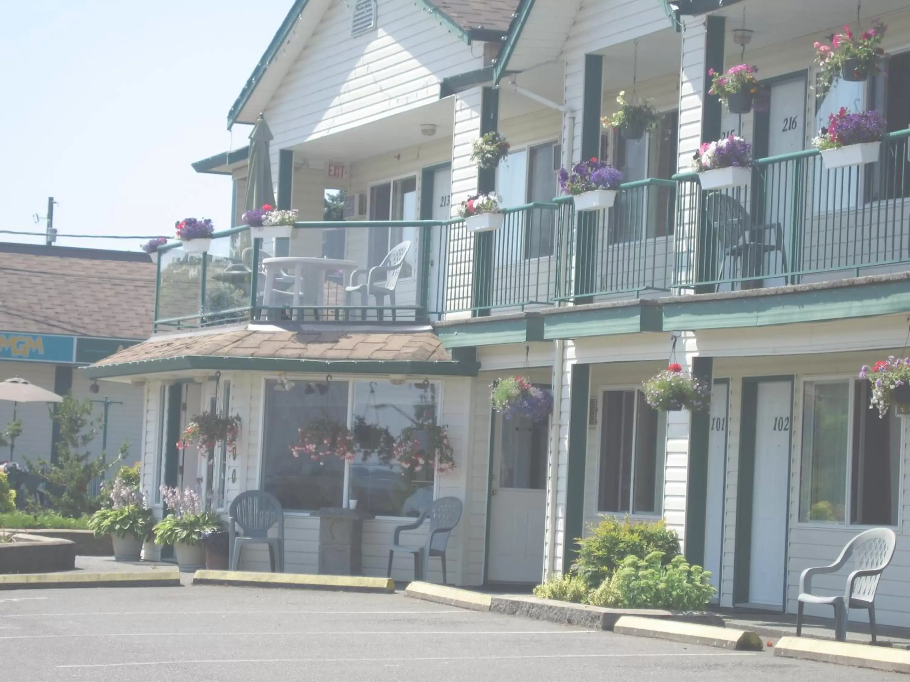 Patio, Property Building in Harbour Light Motel