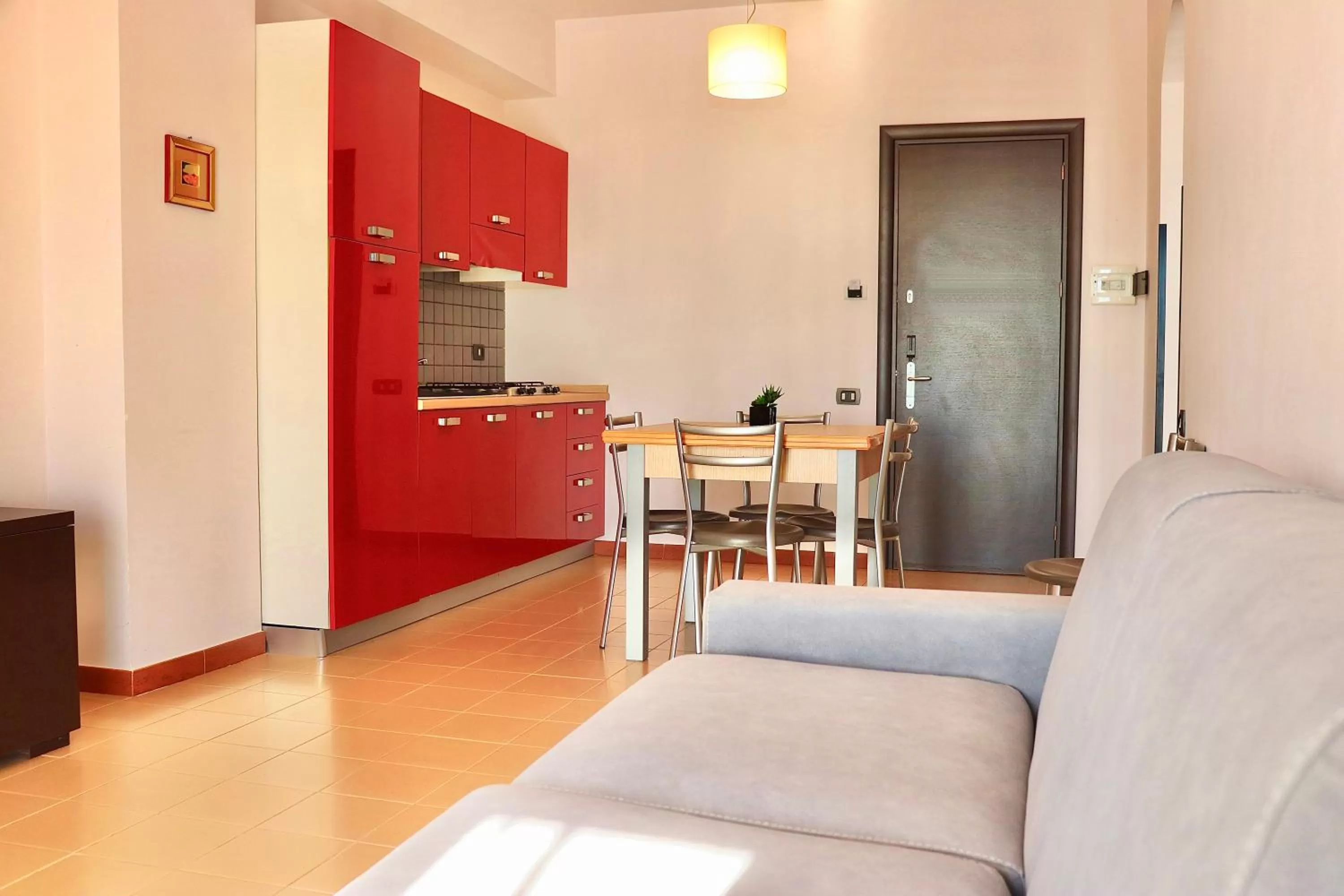 Kitchen or kitchenette in Aparthotel Isabella