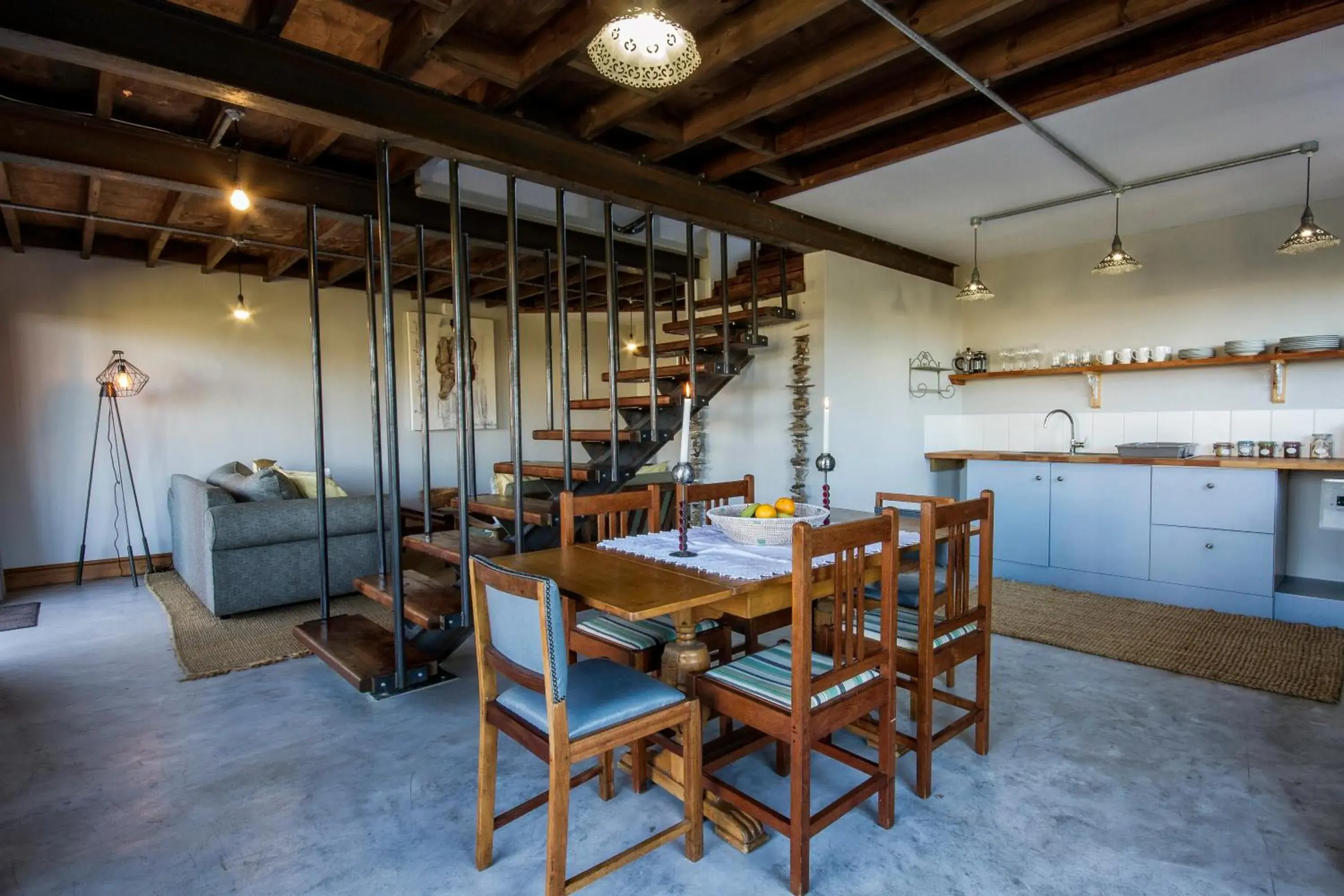 Kitchen or kitchenette, Dining Area in A Hilltop Country Retreat