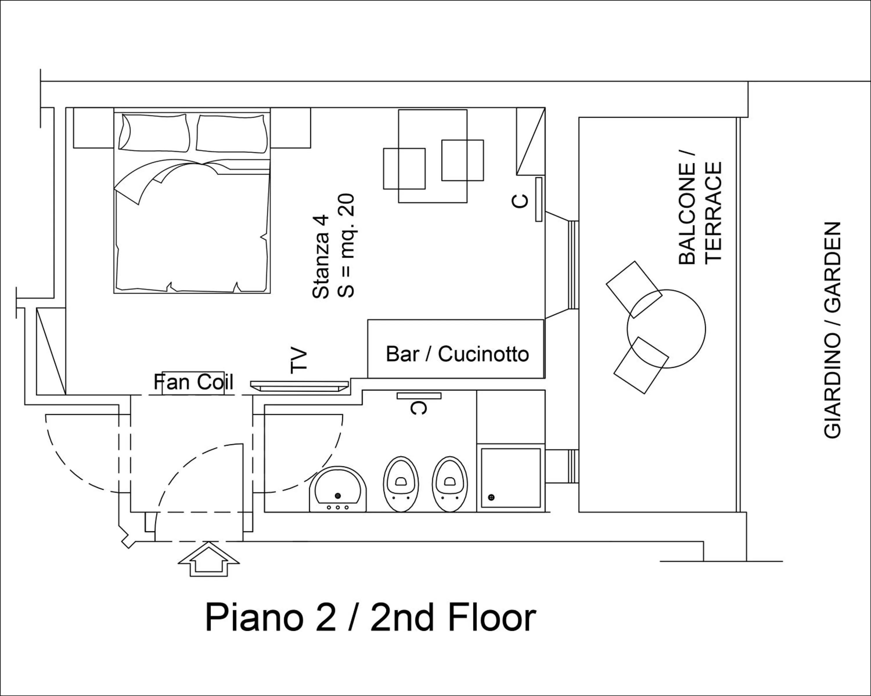 Double Room in Casa Calicantus