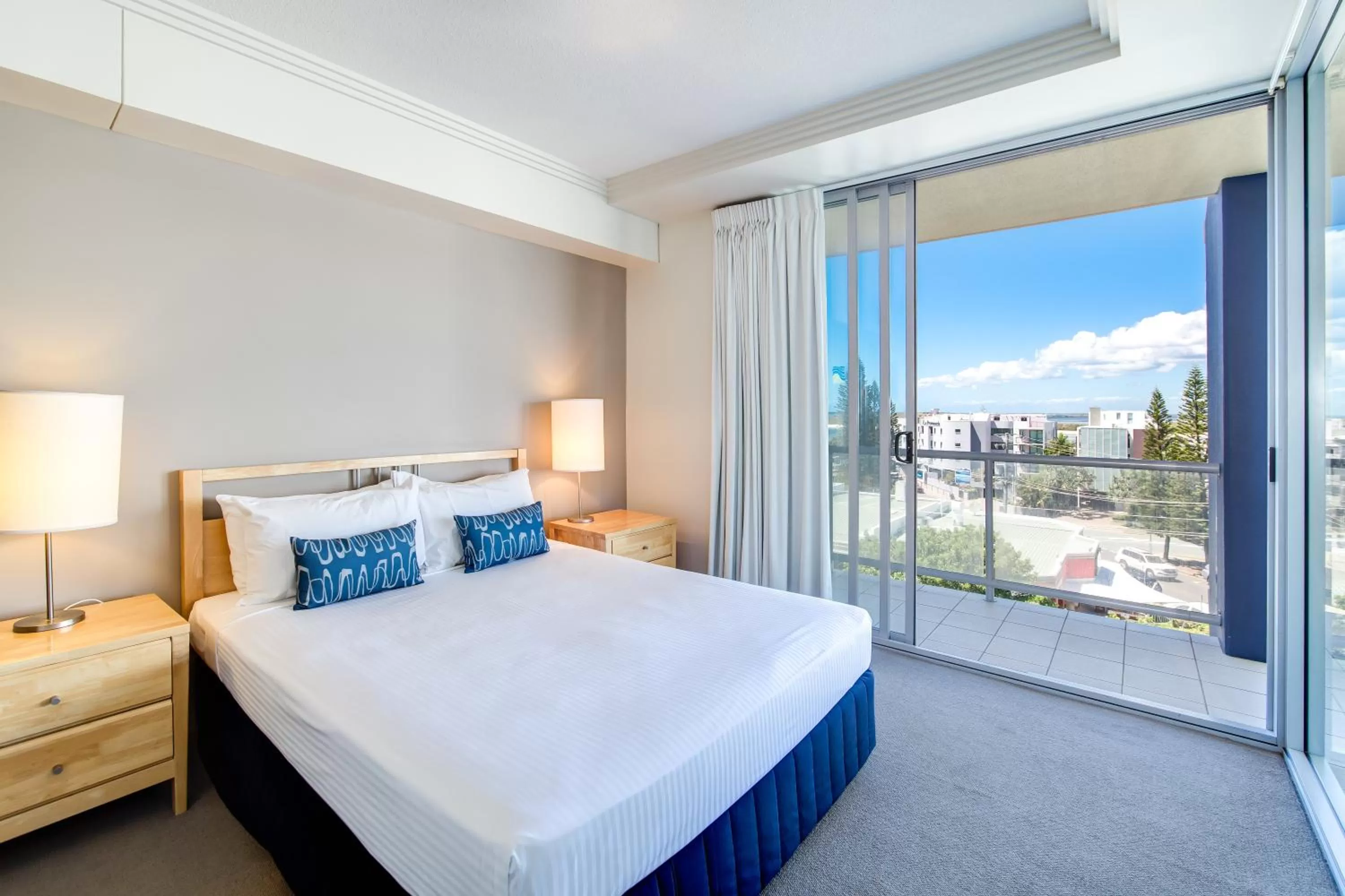 Bed in Pumicestone Blue