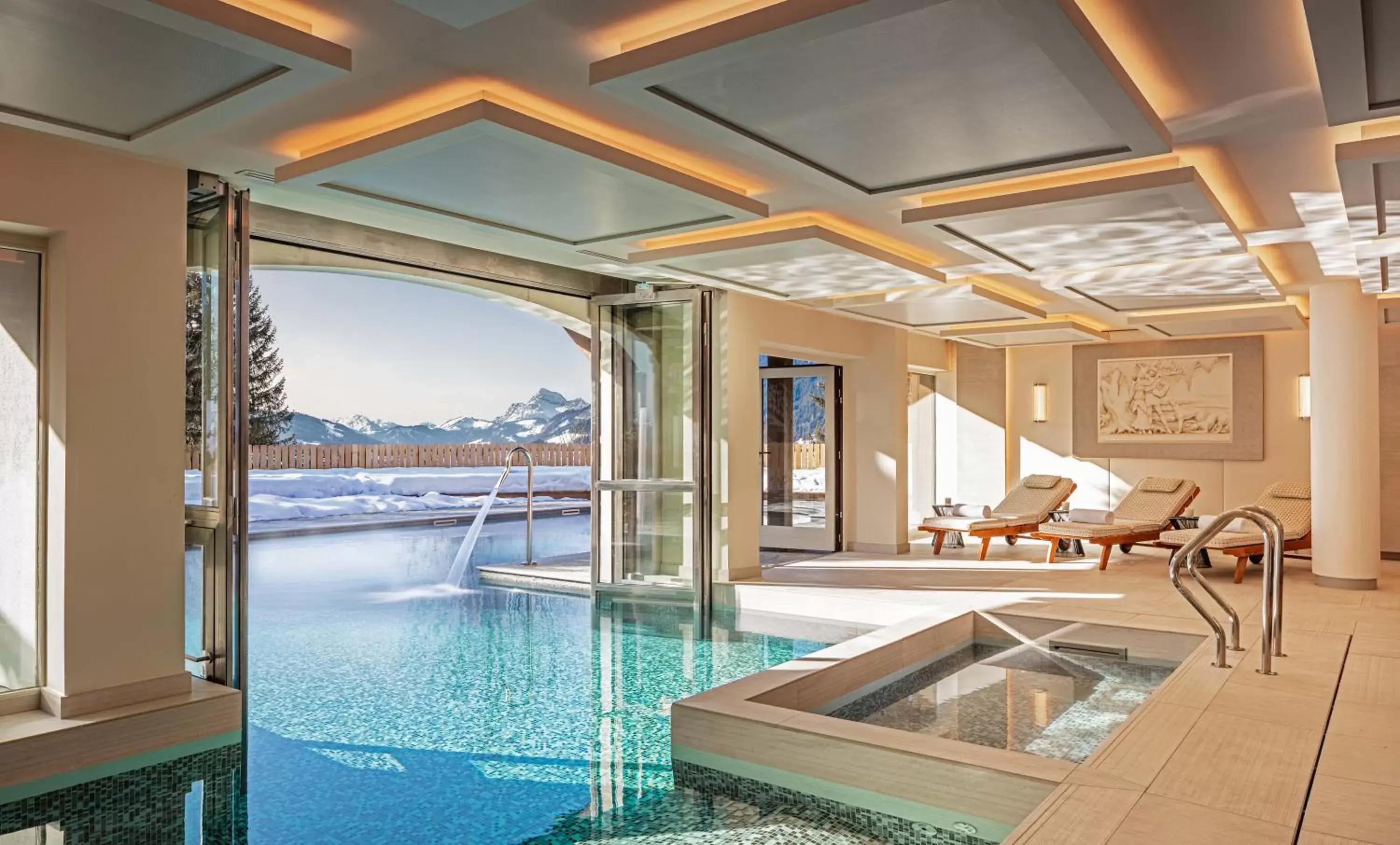 Spa and wellness centre/facilities, Swimming Pool in Les Chalets du Mont d'Arbois Megeve, a Four Seasons Hotel