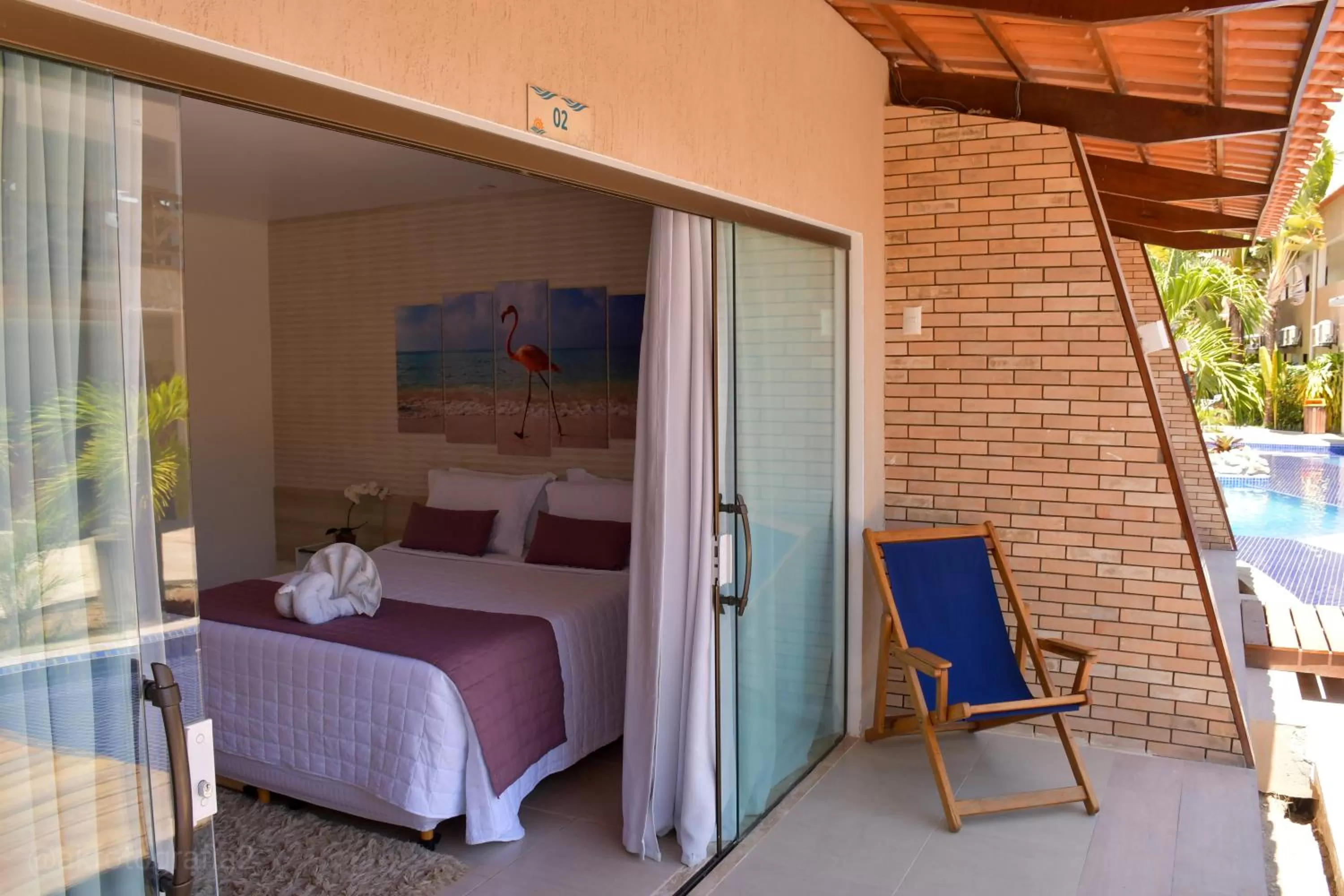 Bed in Pousada Sol e Mar