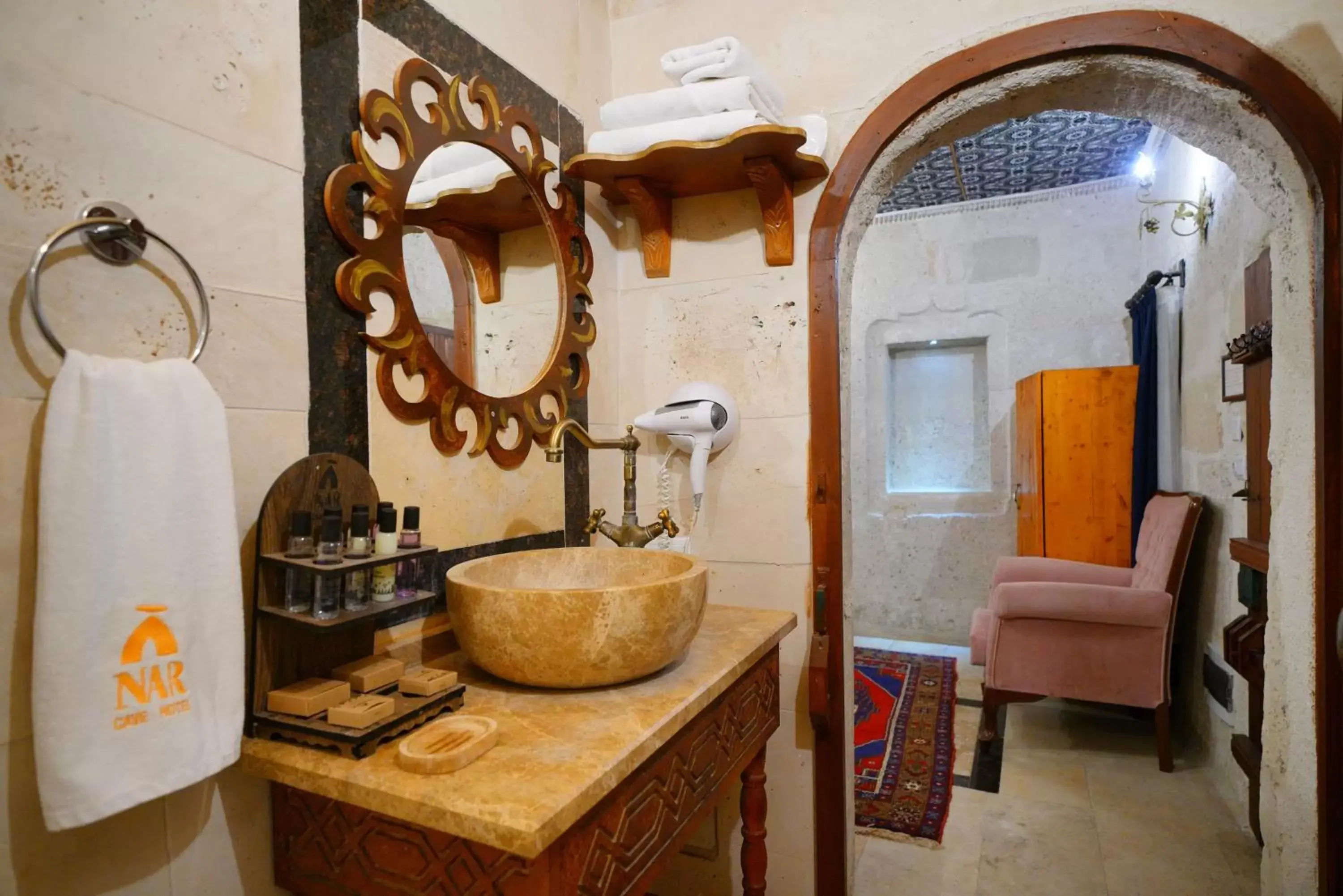 Bathroom in Cappadocia Nar Cave House & Hot Swimming Pool