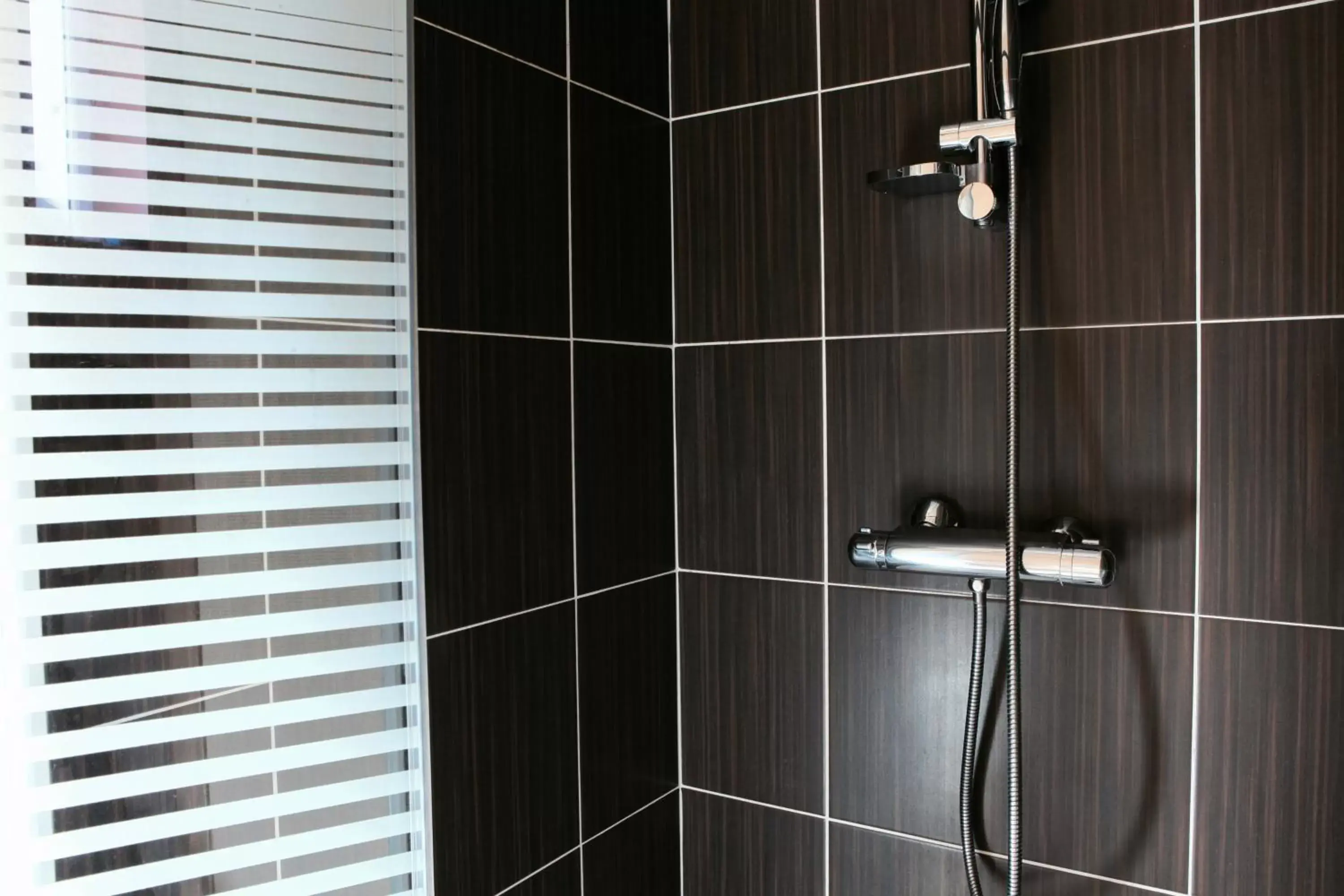 Shower, Bathroom in Logis Hôtel Marguerite d'Anjou