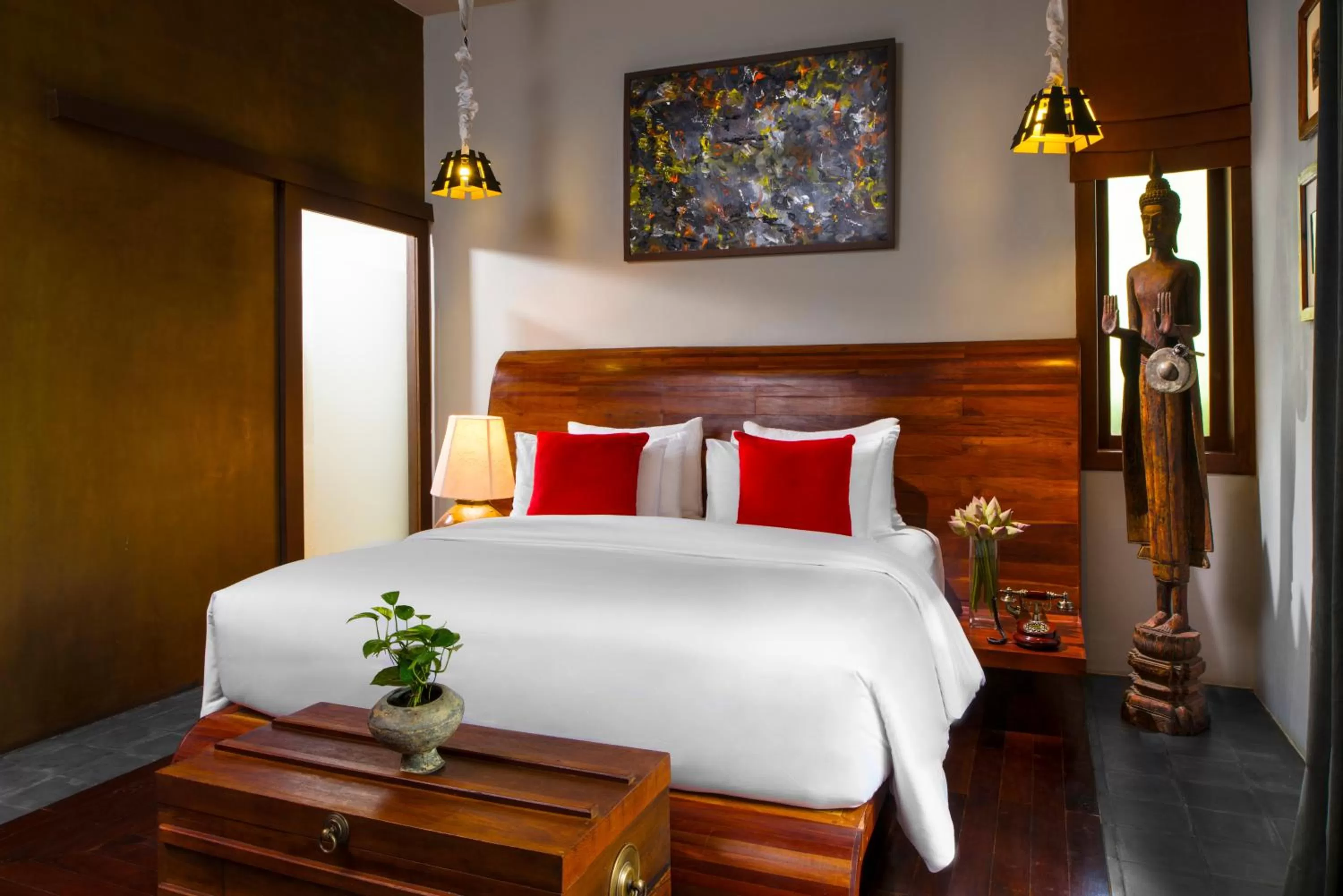 Bed in Sokkhak Boutique Resort & Spa