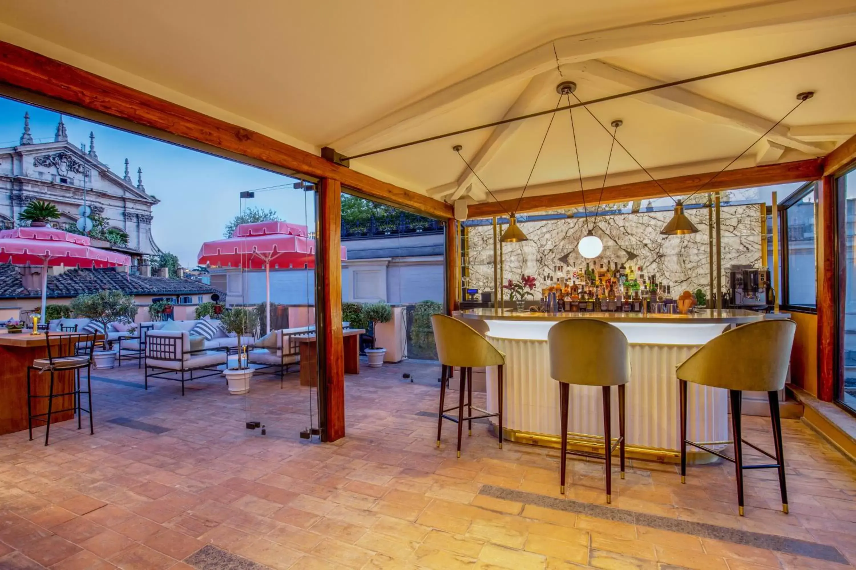Balcony/Terrace, Restaurant/Places to Eat in 9Hotel Cesari