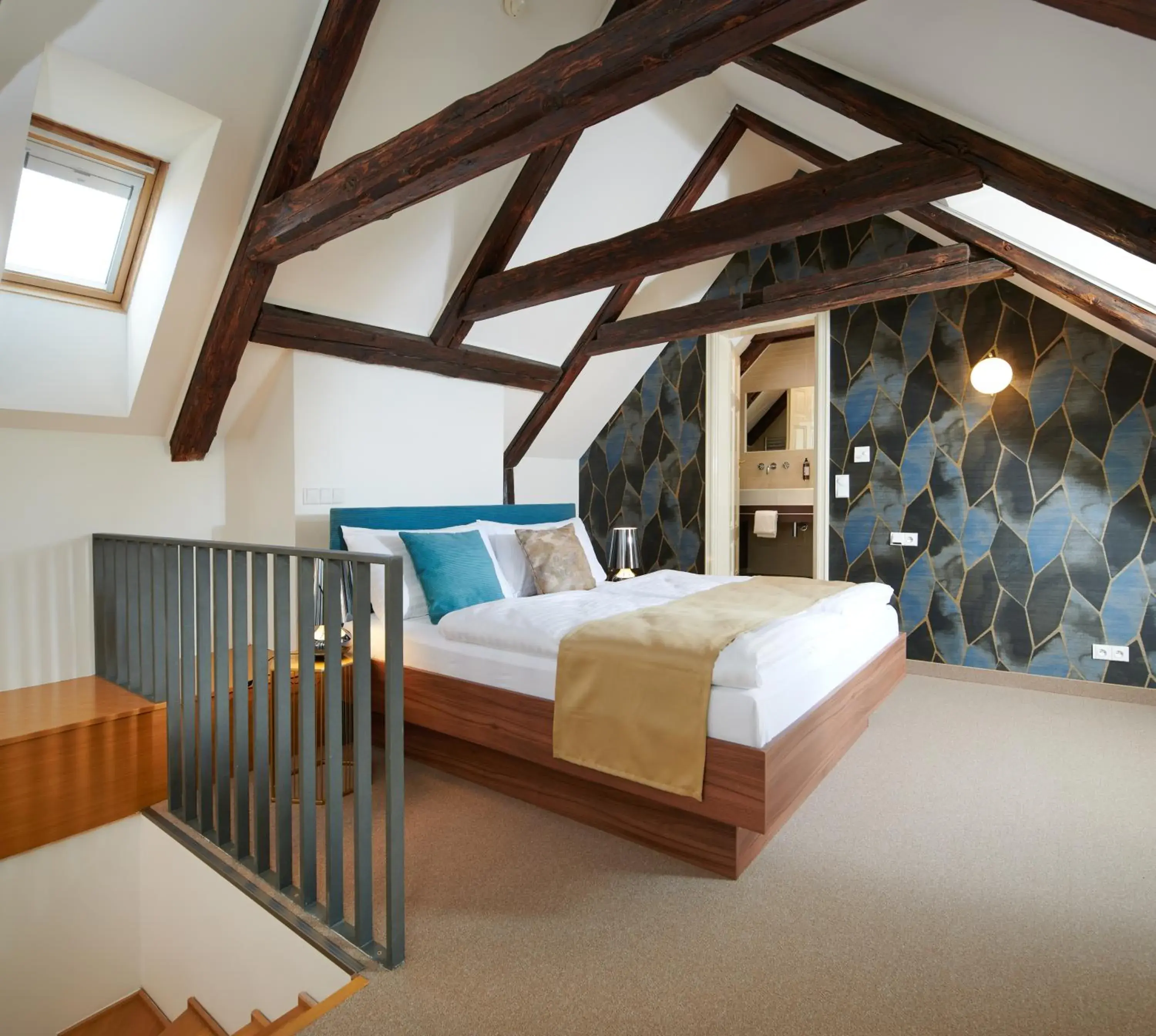 Bedroom, Bed in Golden Angel Suites by Adrez Living