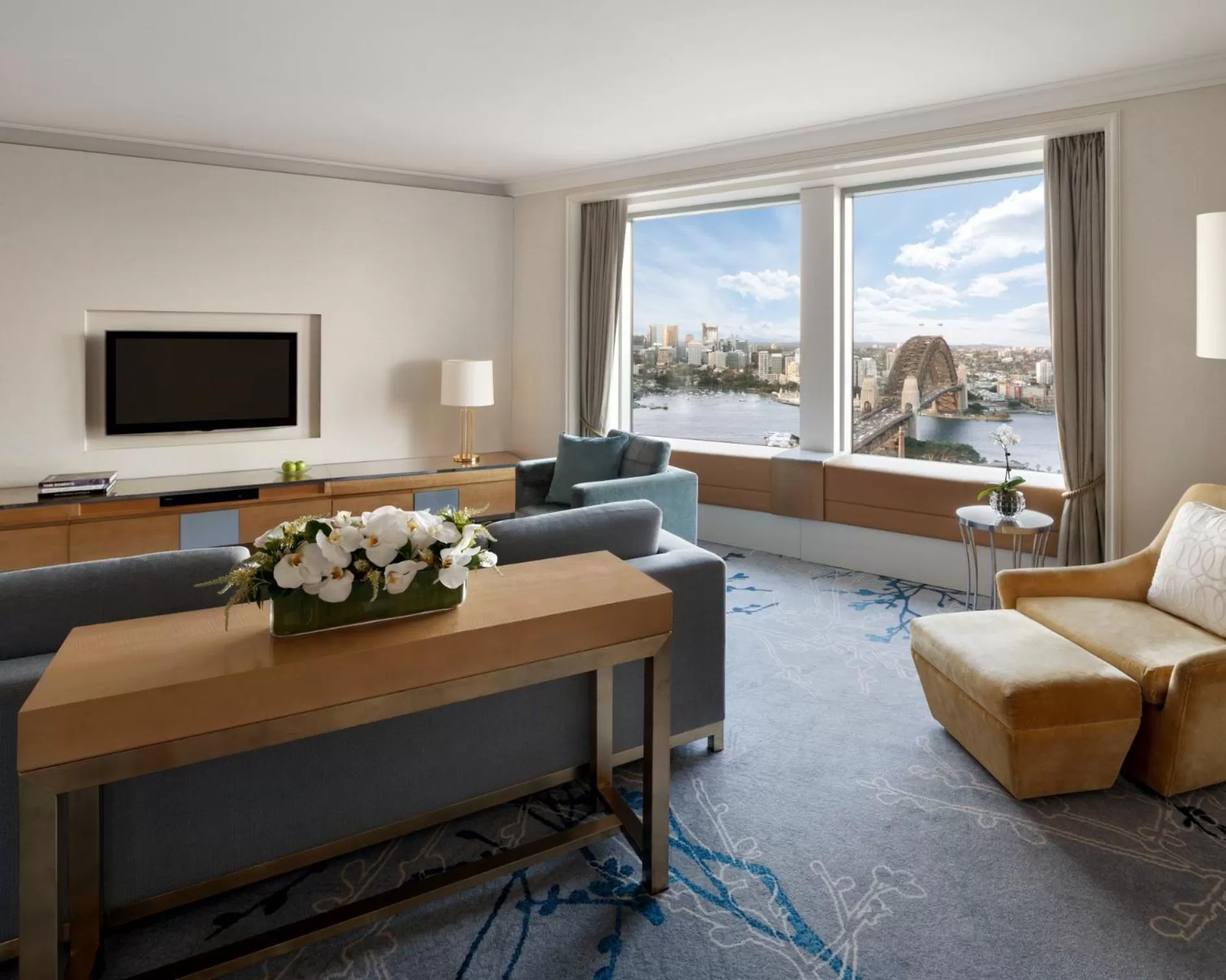 Living room in Shangri-La Sydney