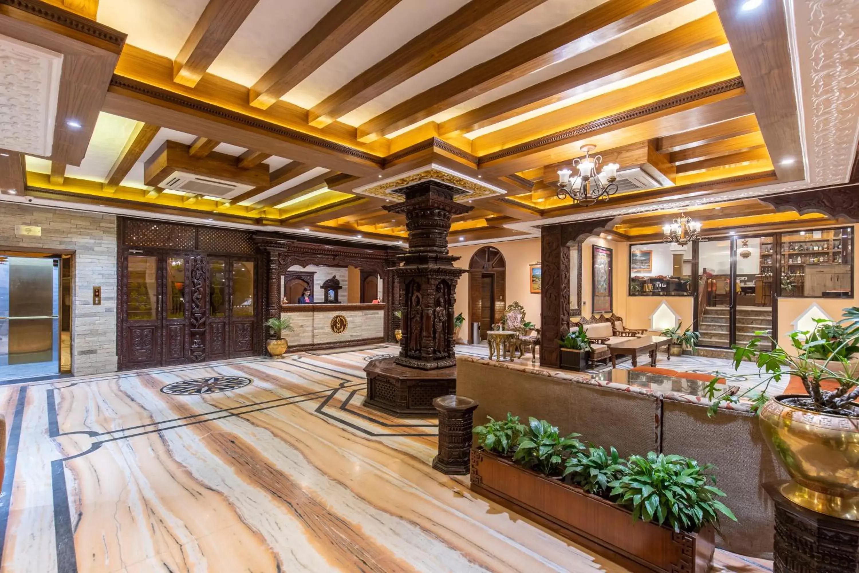 Lobby or reception in Hotel Manang