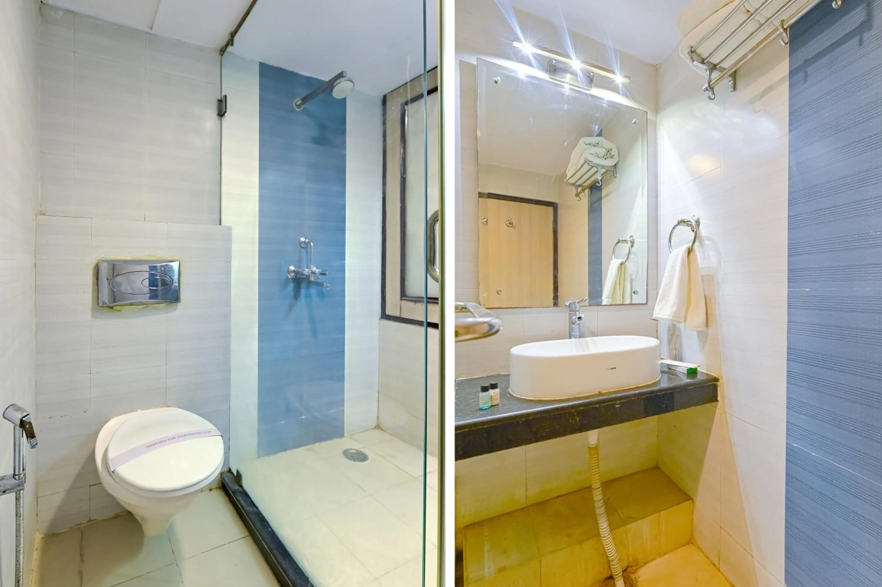 Shower in The Byke Grassfield Resort with Outdoor Pool, Shyam Nagar, Jaipur