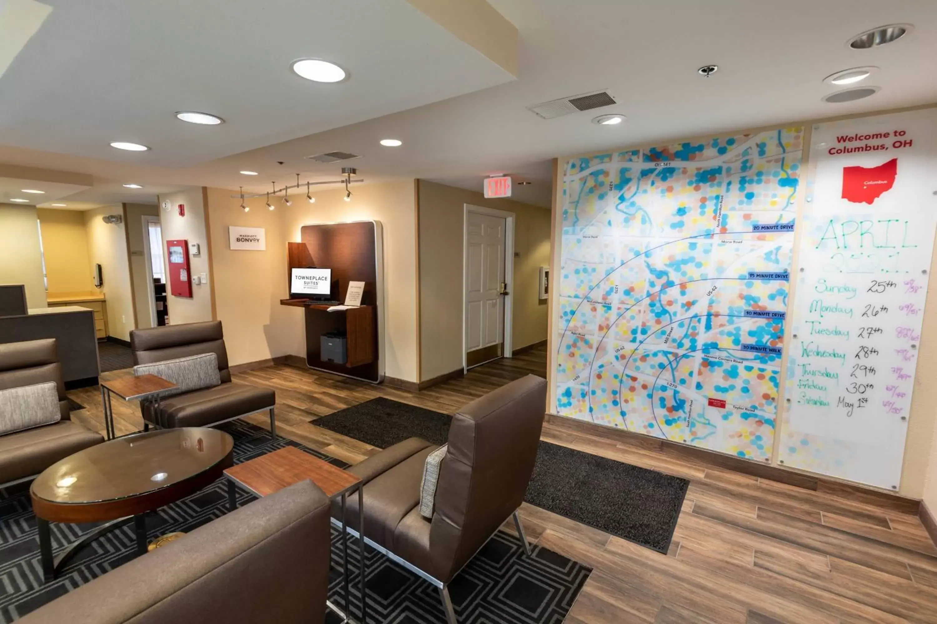 Location in TownePlace Suites Columbus Airport Gahanna