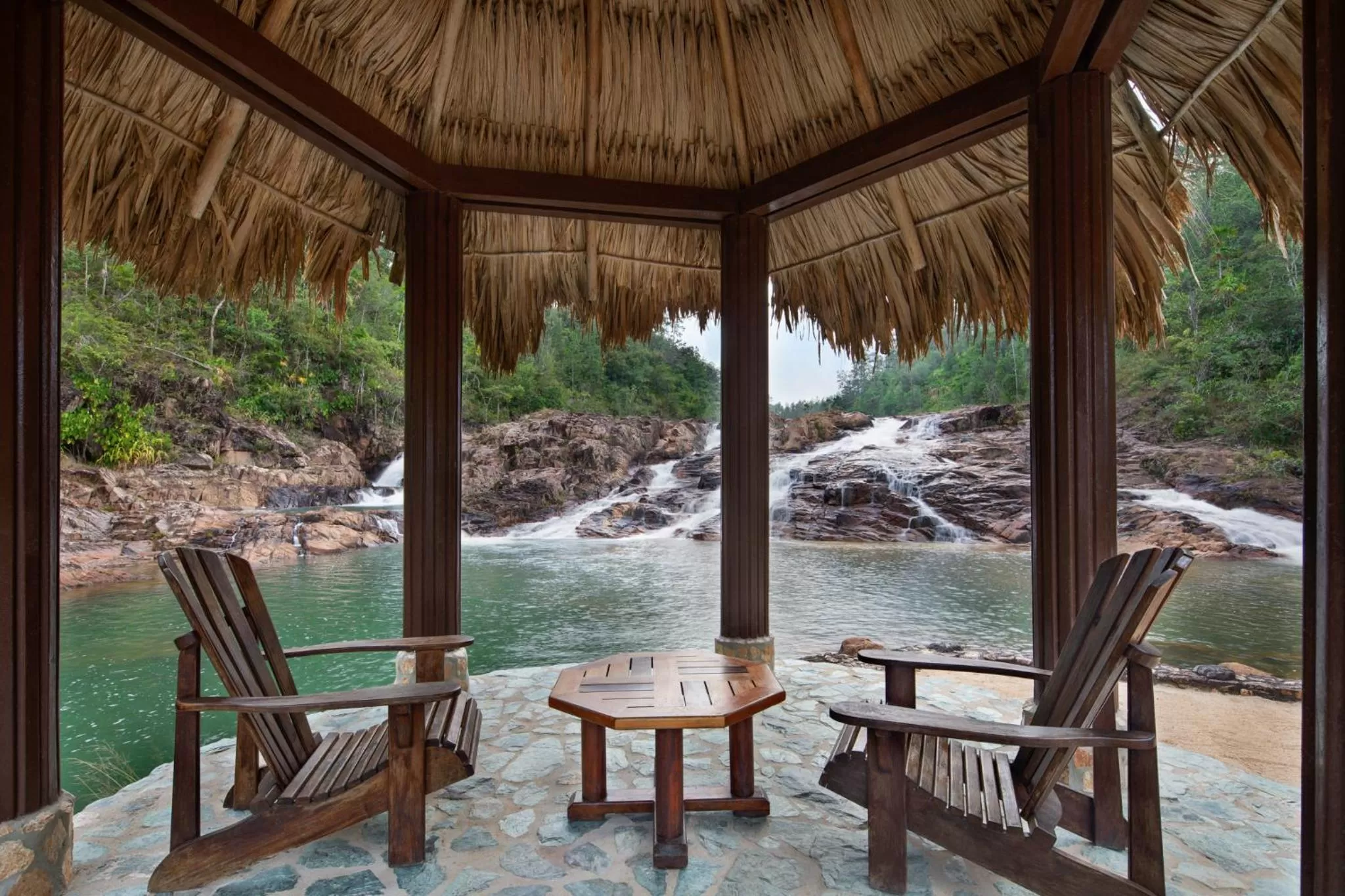 Patio in Gaia Riverlodge