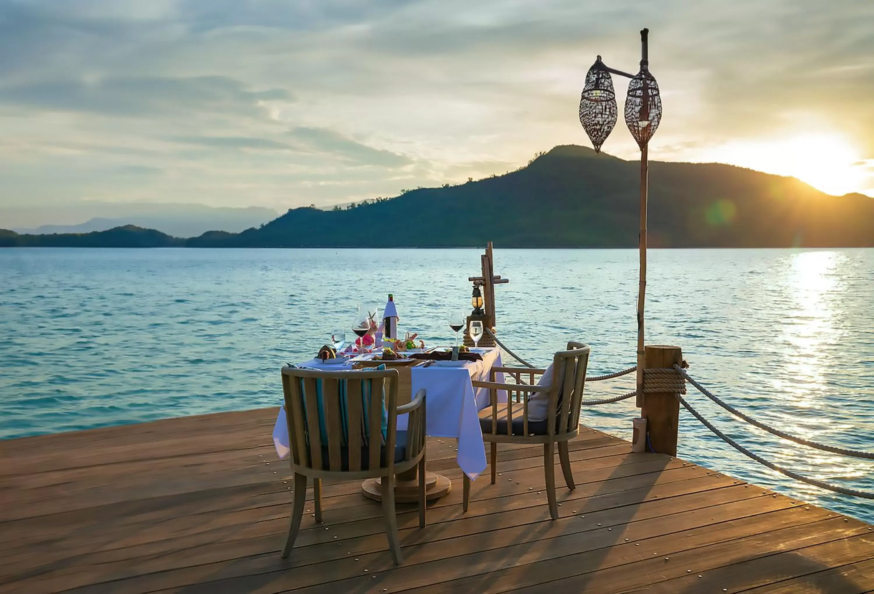 Dining area in An Lam Retreats Ninh Van Bay