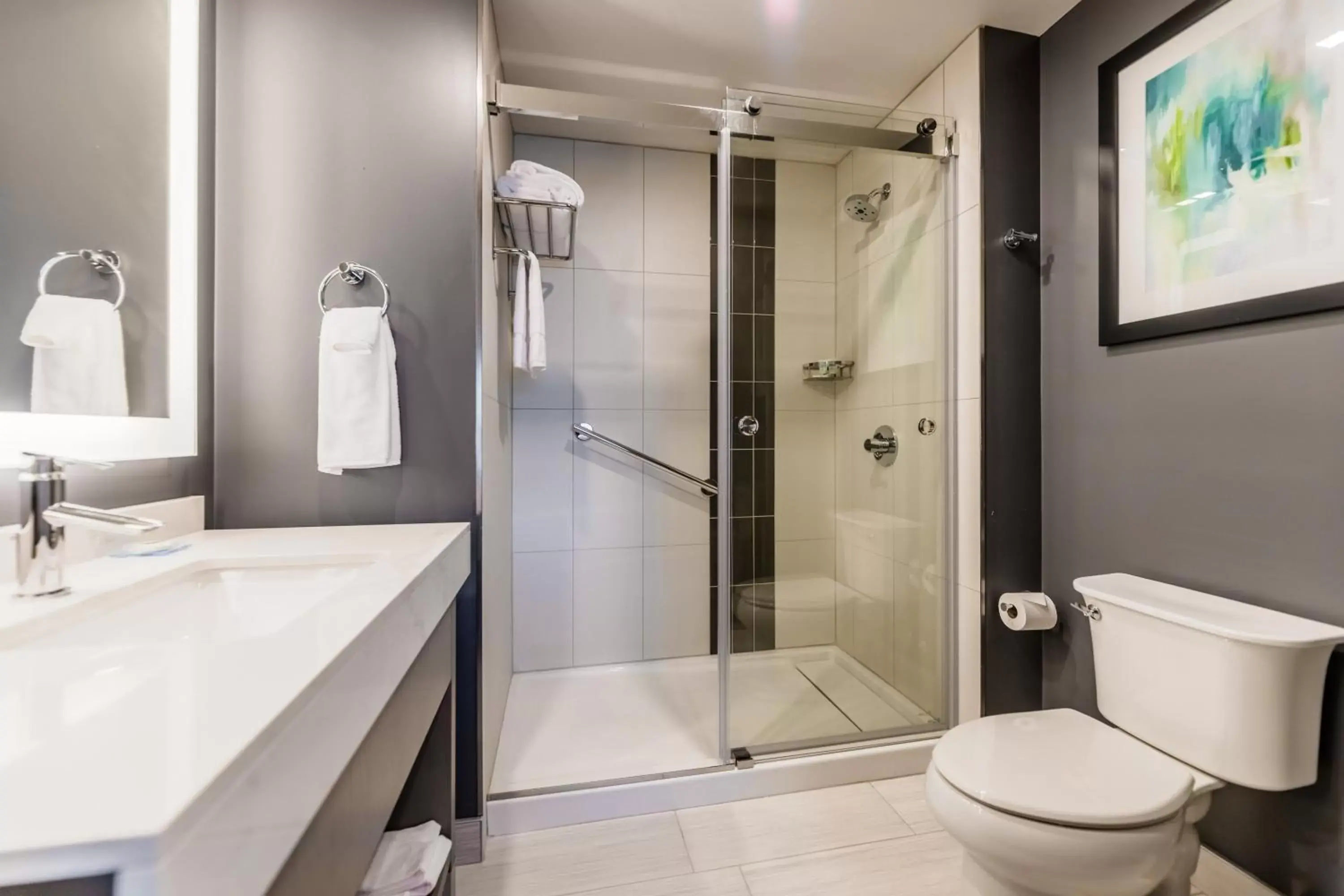 Shower, Bathroom in Hyatt House Winnipeg South Outlet Collection
