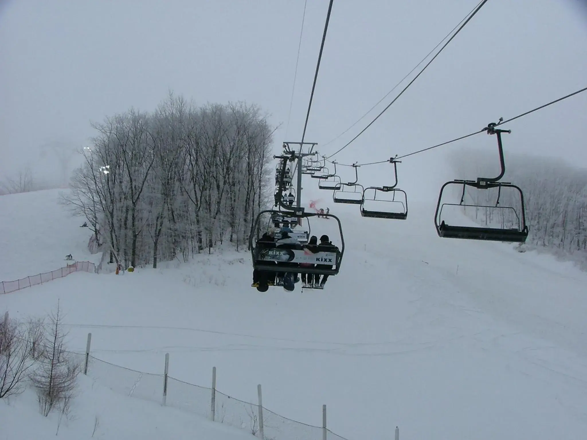 Skiing, Winter in White Cabin