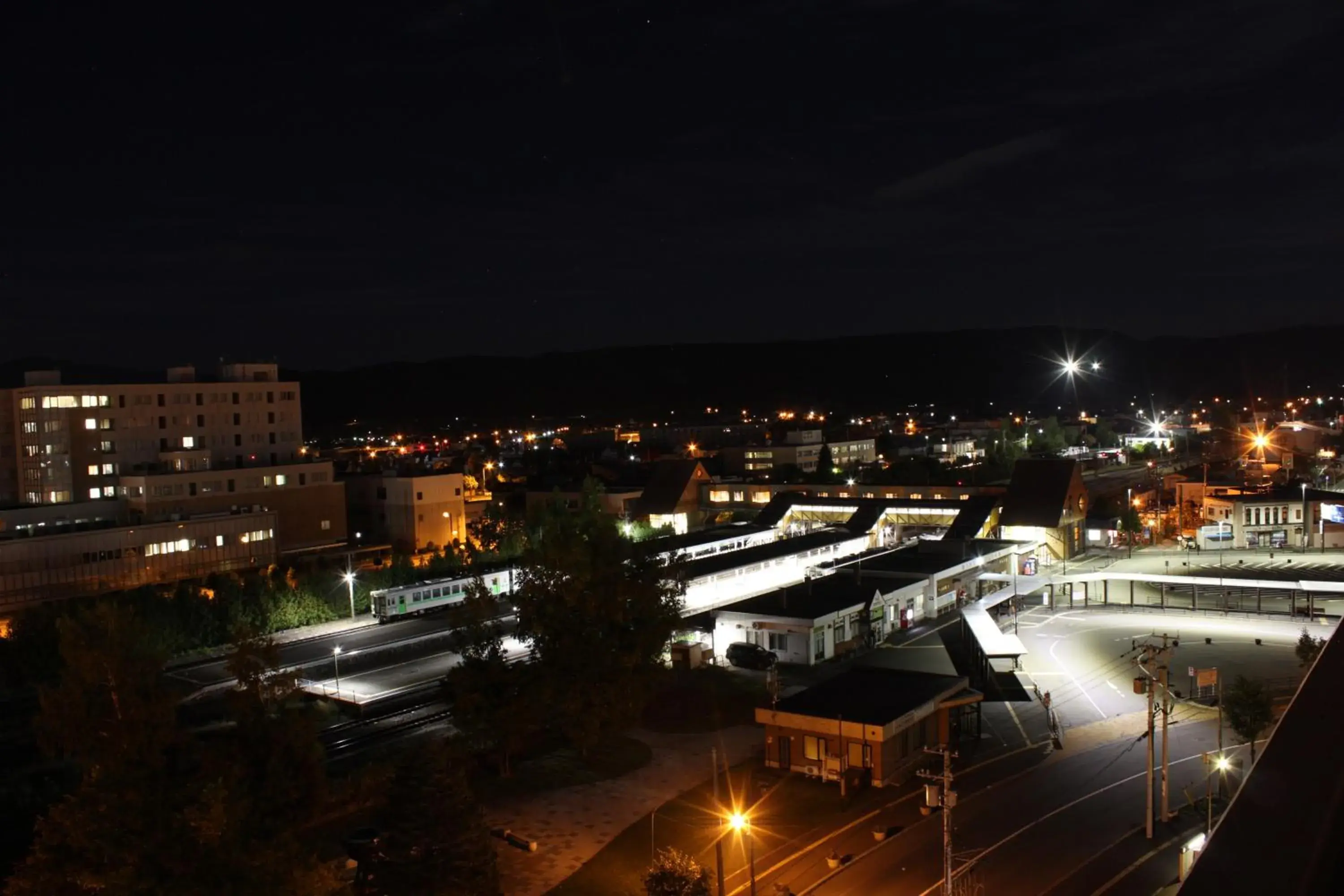 Night, Bird's-eye View in Furano Natulux Hotel