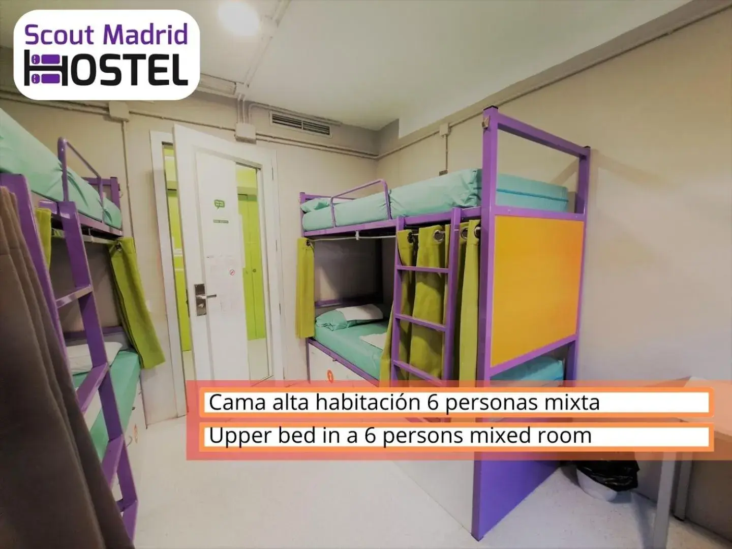 bunk bed in Scout Madrid Hostel