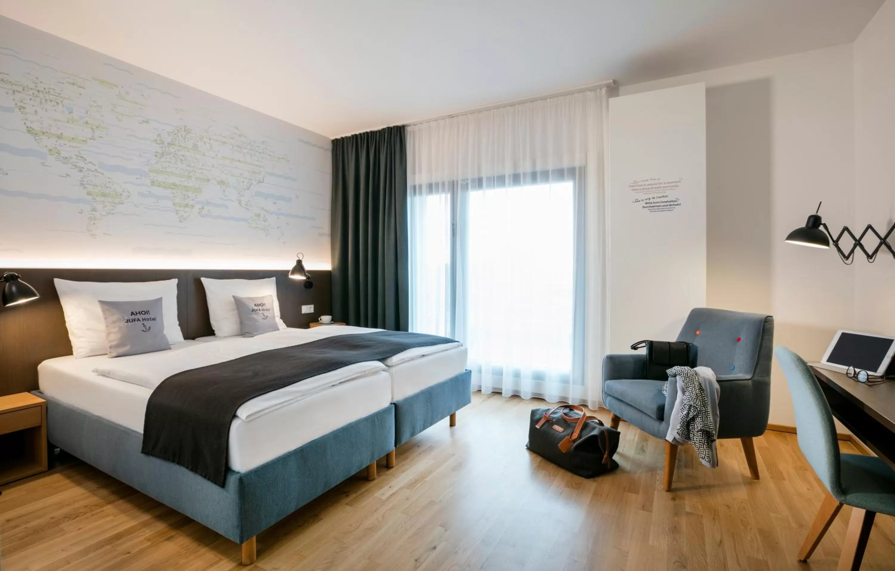 Photo of the whole room, Bed in JUFA Hotel Hamburg HafenCity