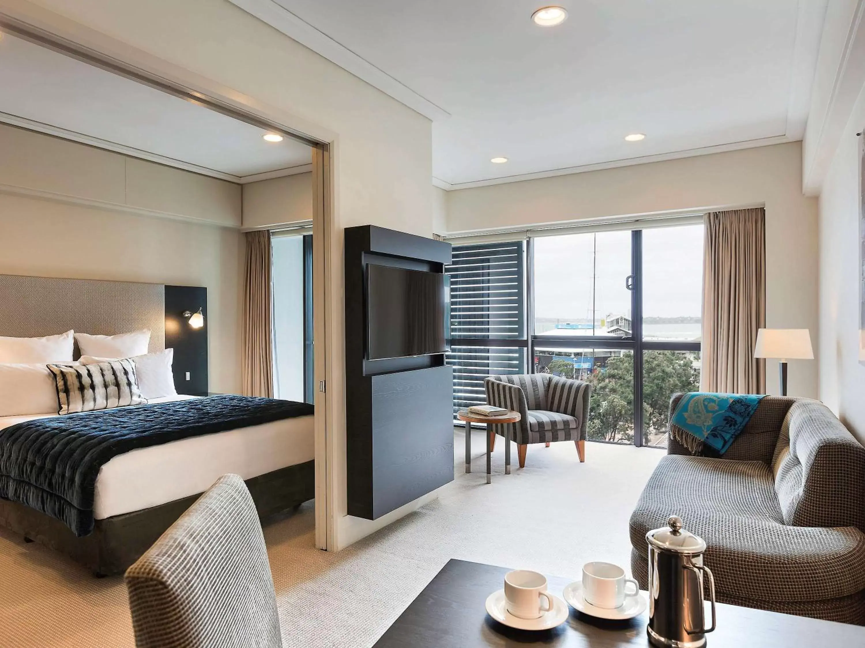 One-Bedroom Queen Suite with Marina View in The Sebel Auckland Viaduct Harbour