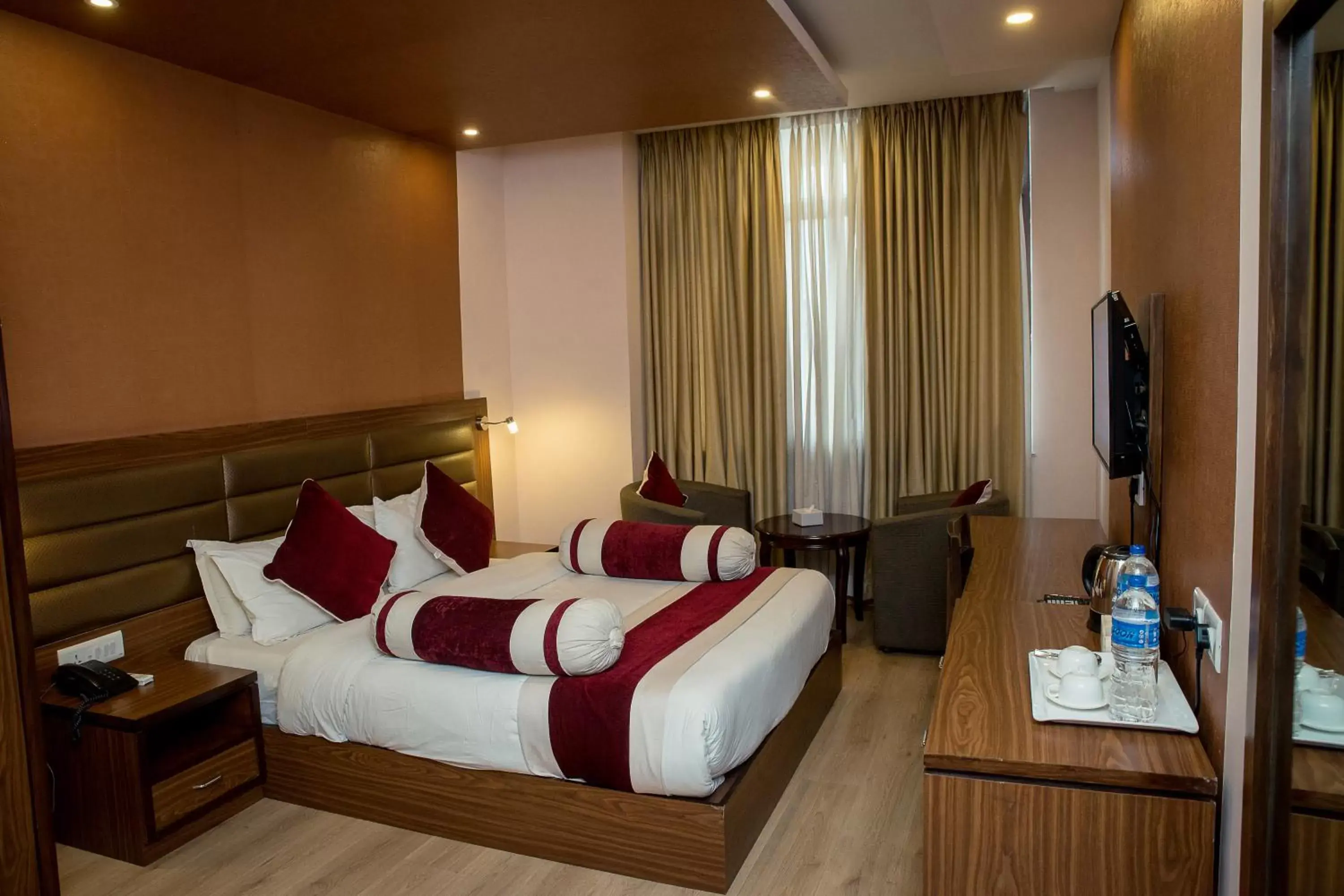 Photo of the whole room, Bed in The Address Kathmandu Hotel