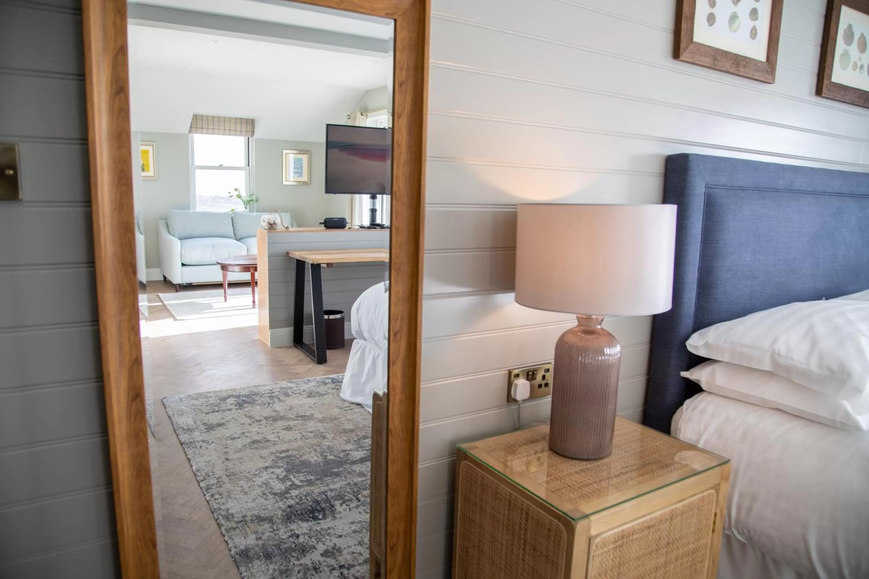 Bed, Bathroom in The Crusoe