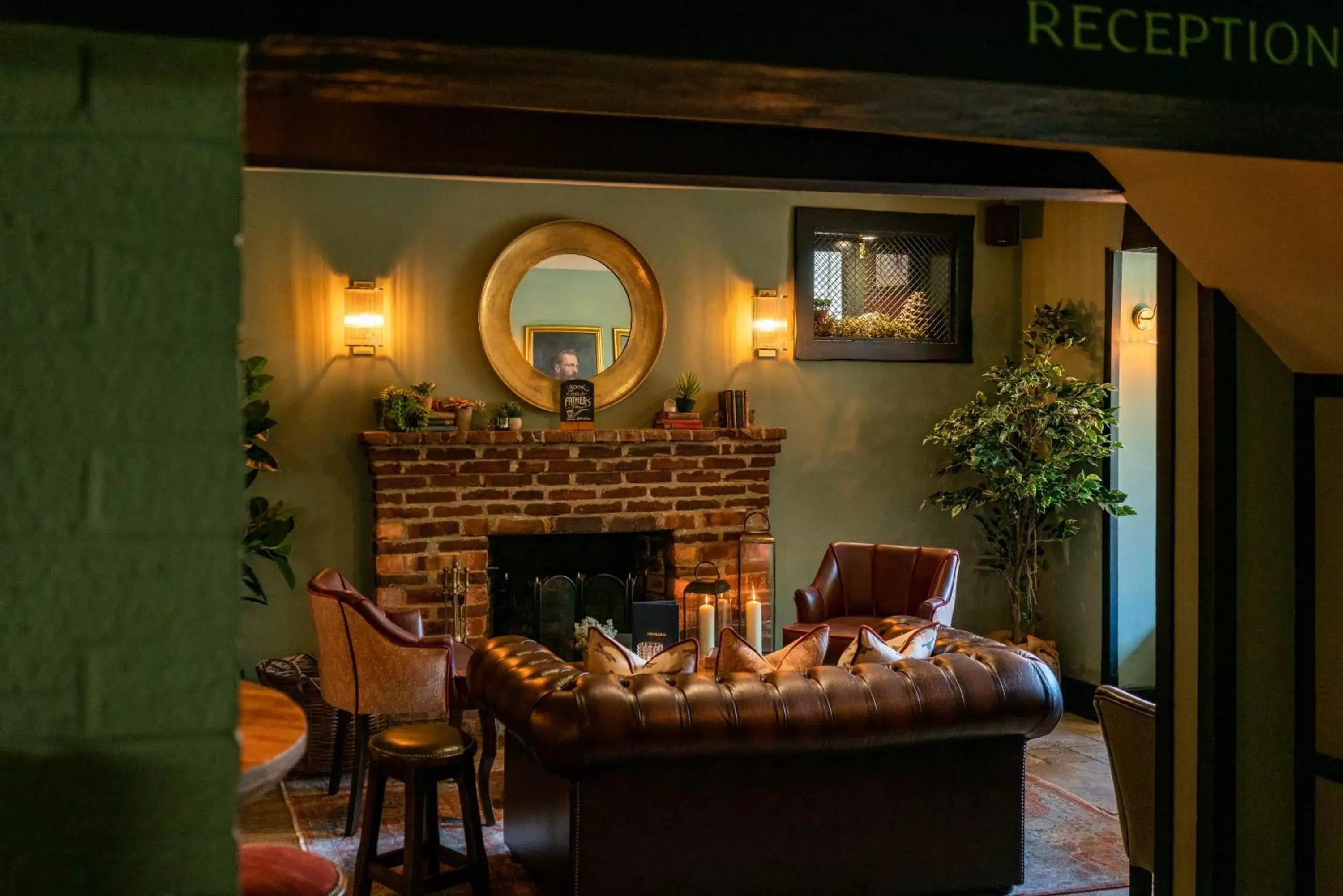 Seating area in High Corner Inn