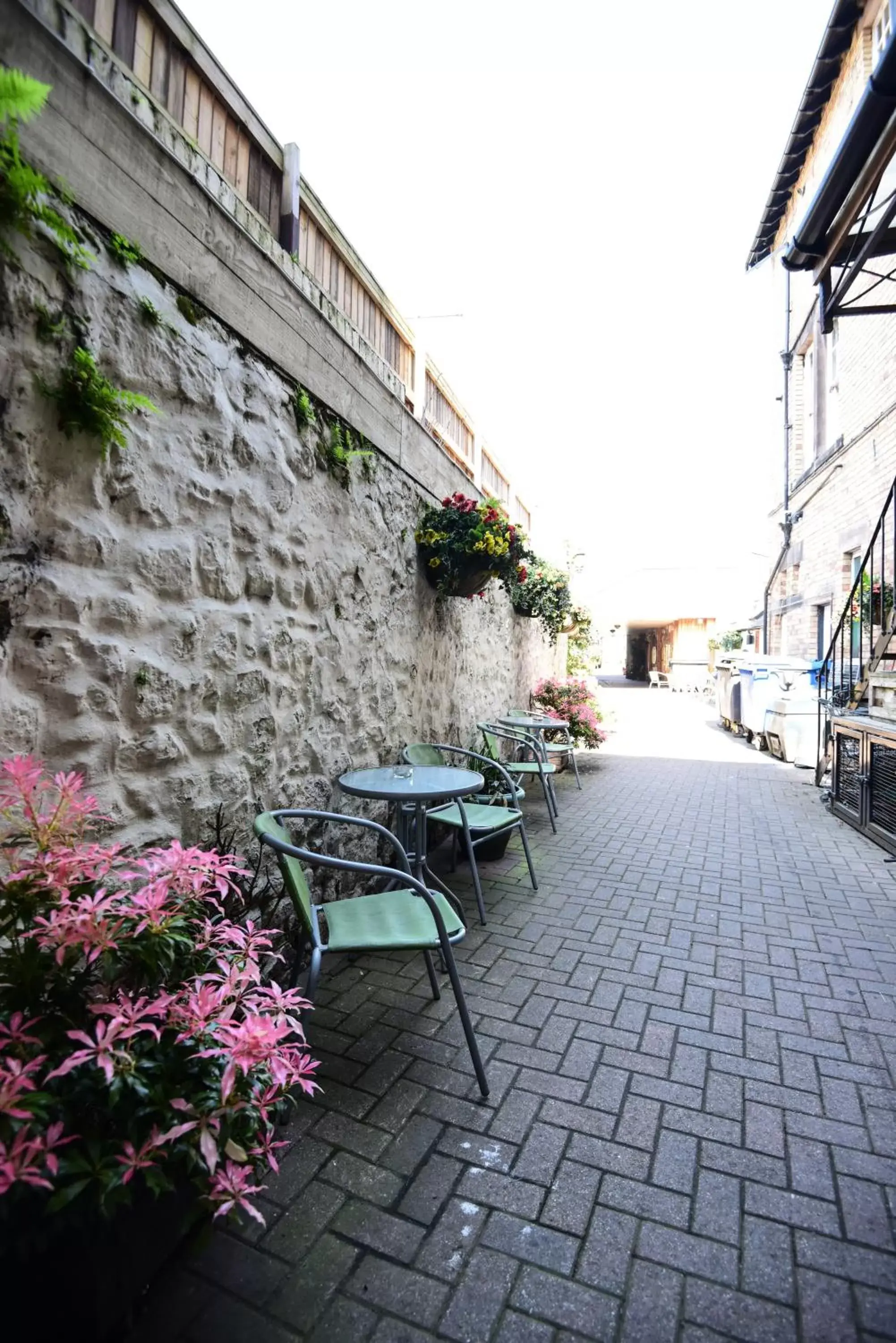 Patio in The Black Bull inn