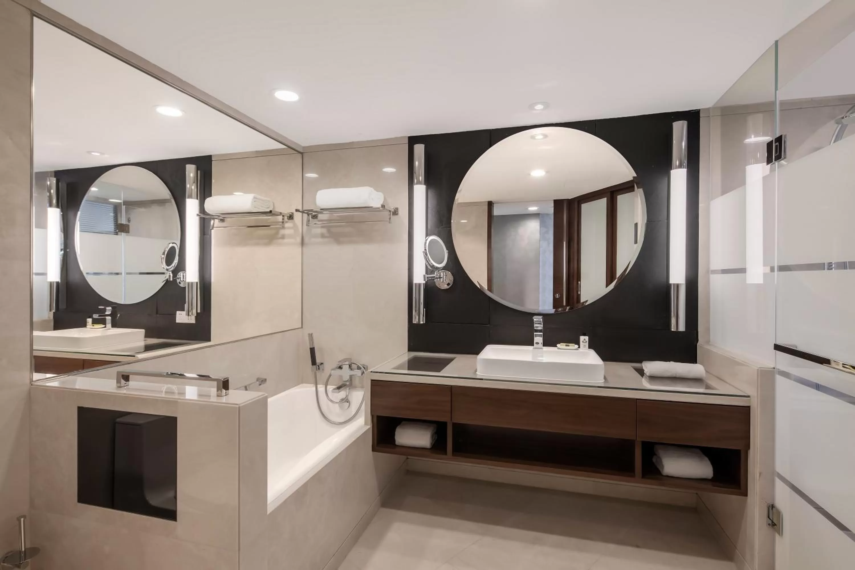 Bathroom in InterContinental Shanghai Pudong by IHG
